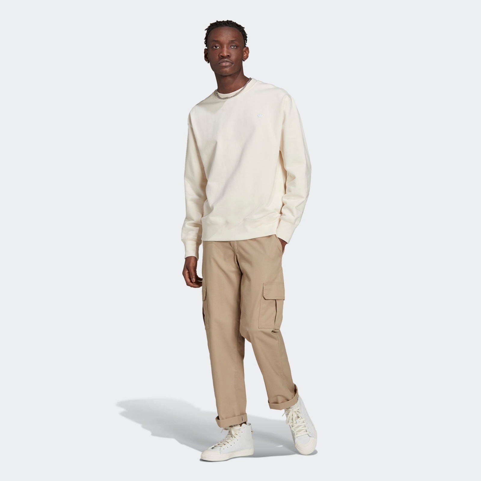 adidas Originals Adicolor Premium Crew Sweatshirt - Beige - ViaductClothing - -