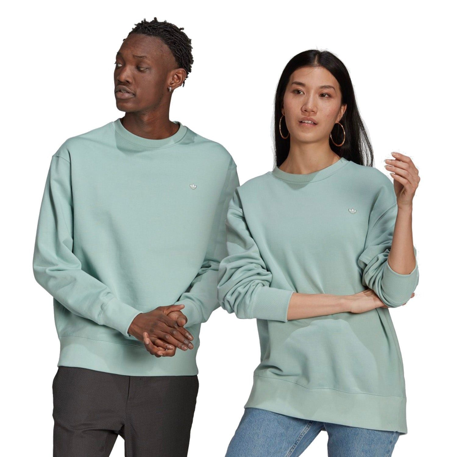 adidas Originals Adicolor Premium Crew Sweatshirt - Green - ViaductClothing - -