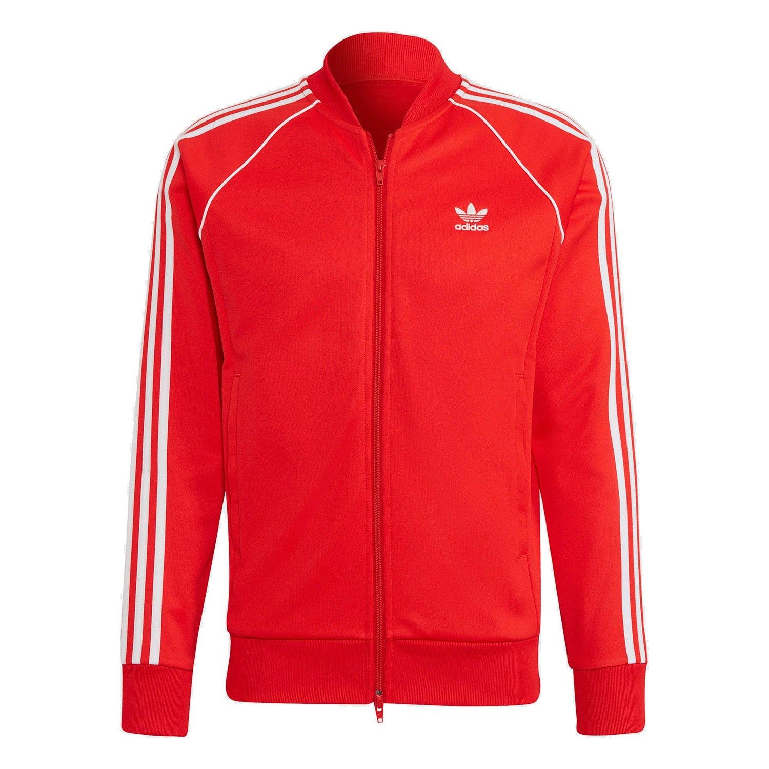 adidas Originals Adicolor Primeblue SST Superstar Track Jacket - Red - ViaductClothing - -