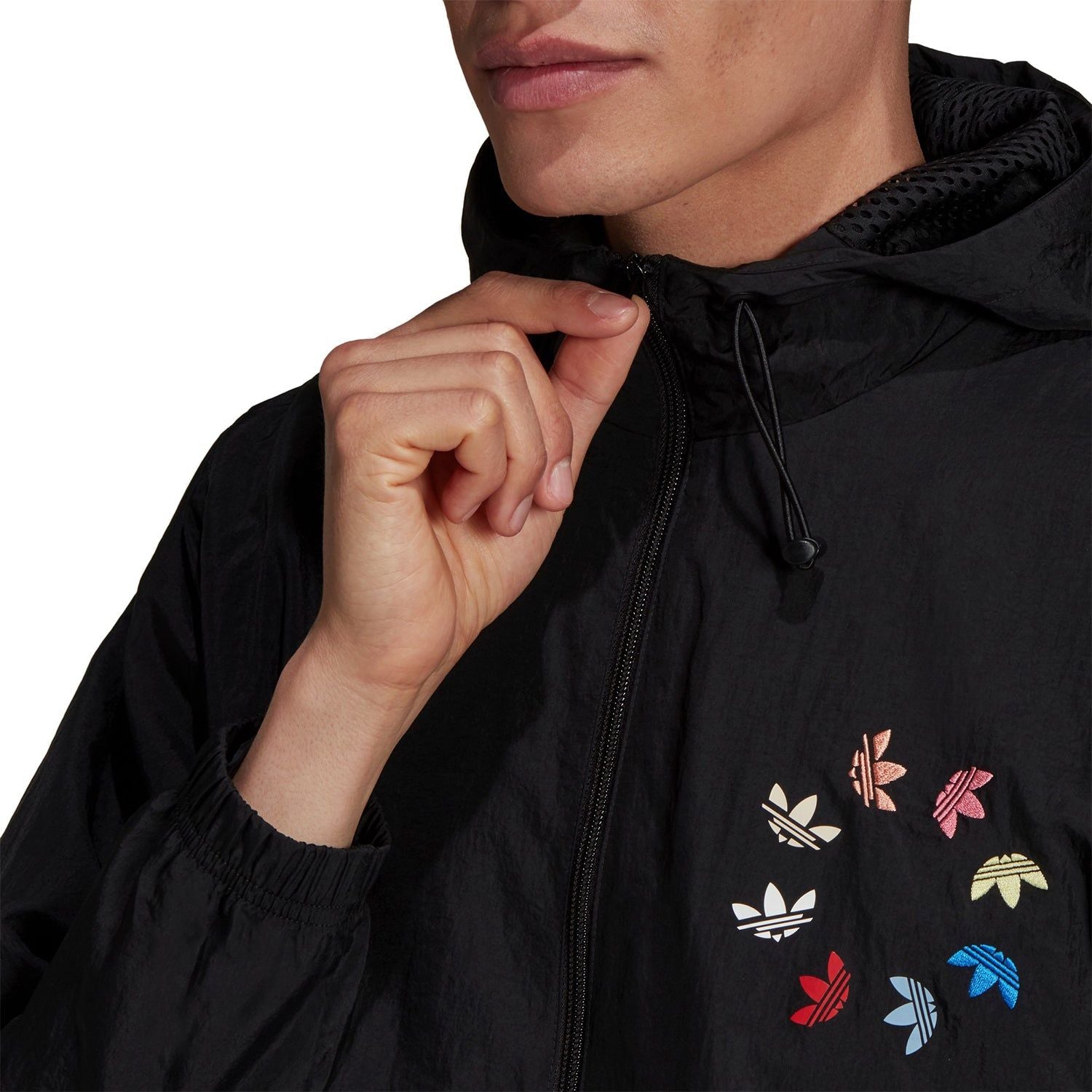 adidas Originals Adicolor Shattered Trefoil Windbreaker - Black - ViaductClothing - -