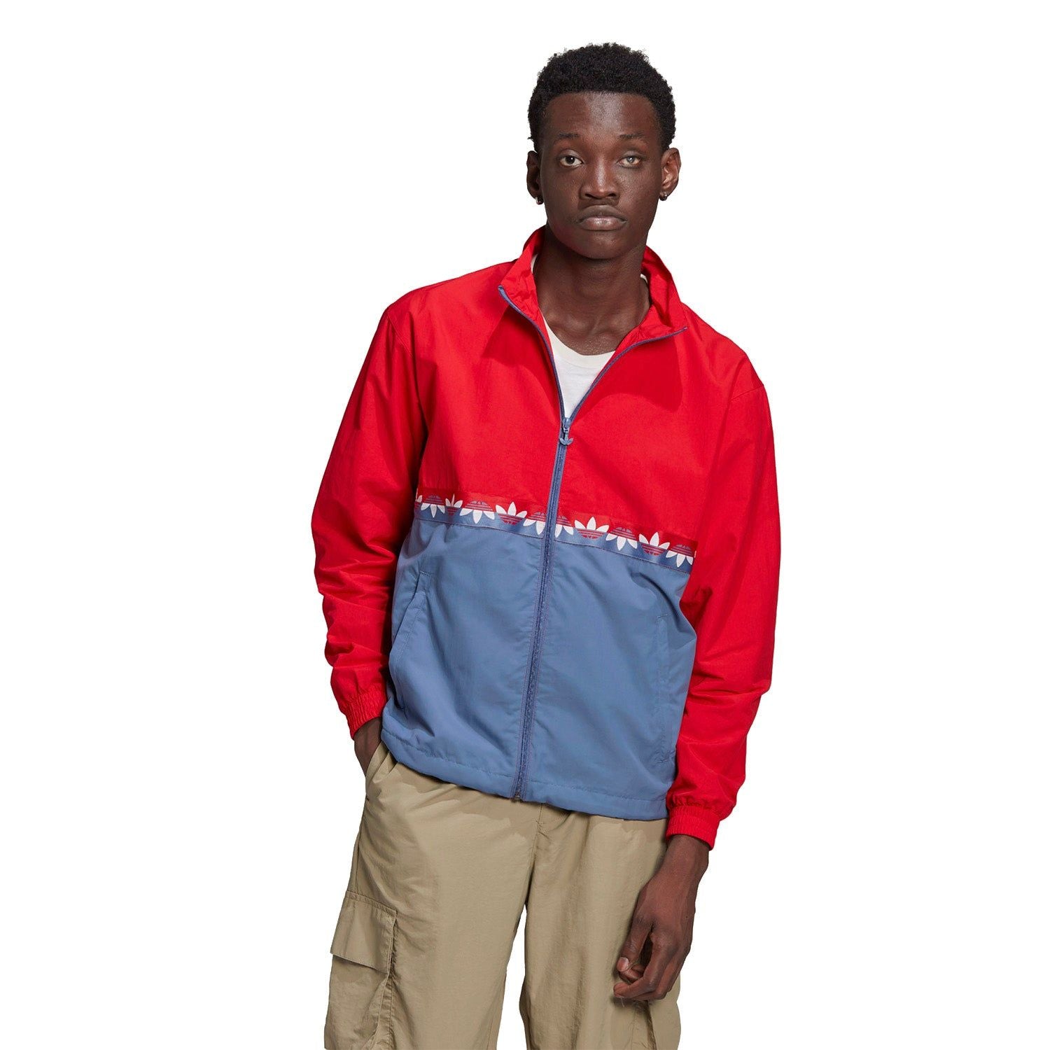 adidas Originals Adicolor Sliced Trefoil Track Top - Blue - ViaductClothing - -