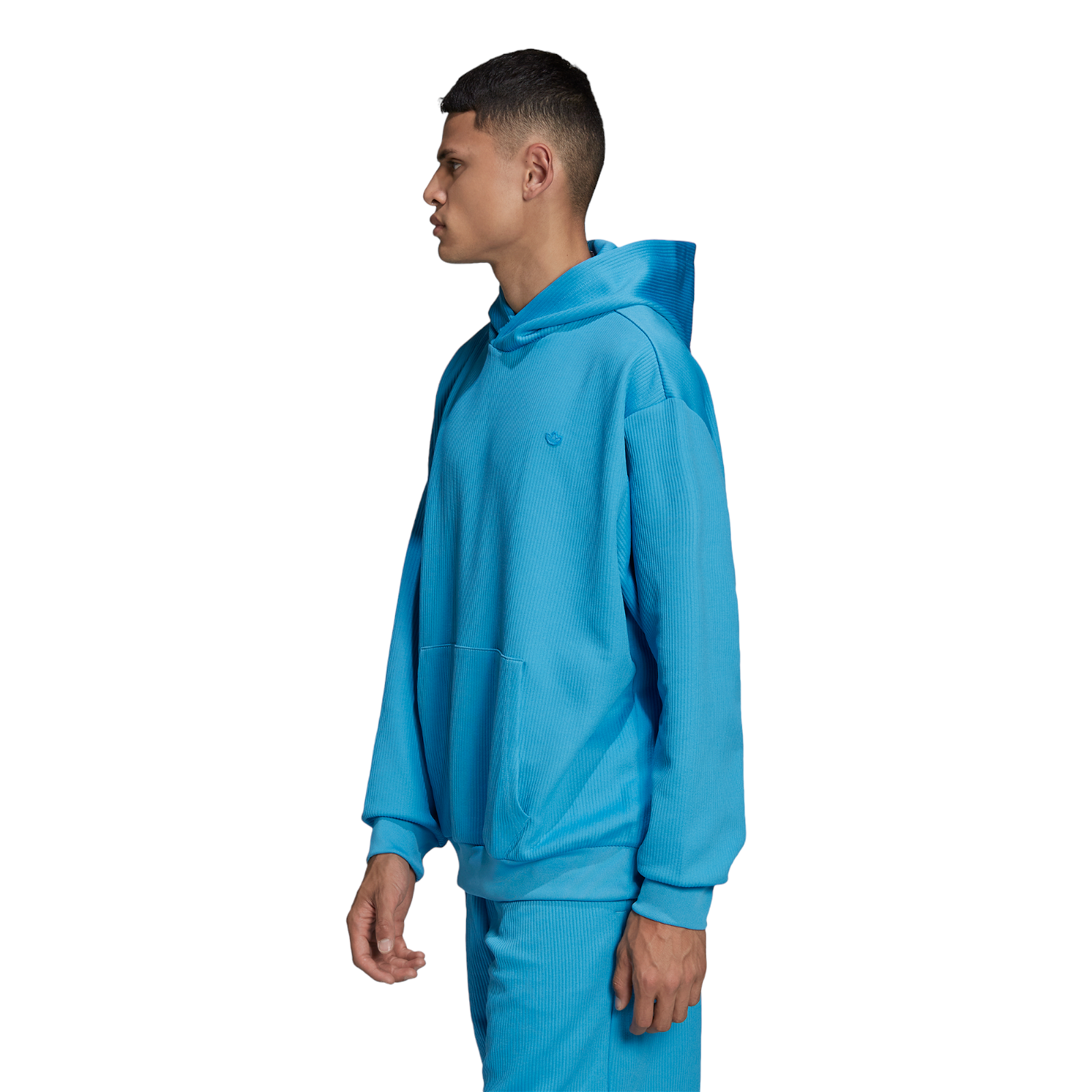 adidas Originals Adicolor Trefoil Plissé Hoodie - App Sky Rush - ViaductClothing - -