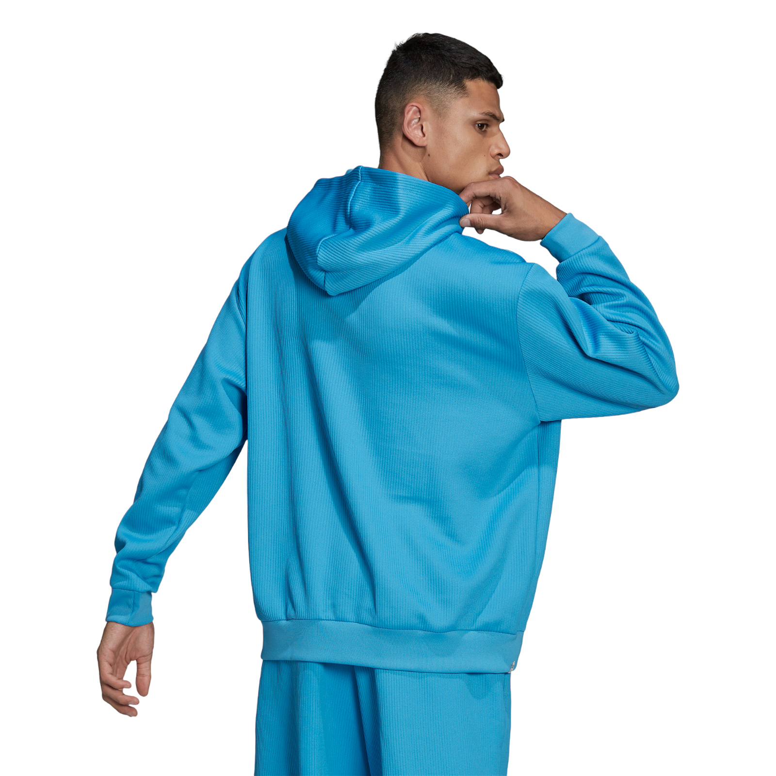adidas Originals Adicolor Trefoil Plissé Hoodie - App Sky Rush - ViaductClothing - -
