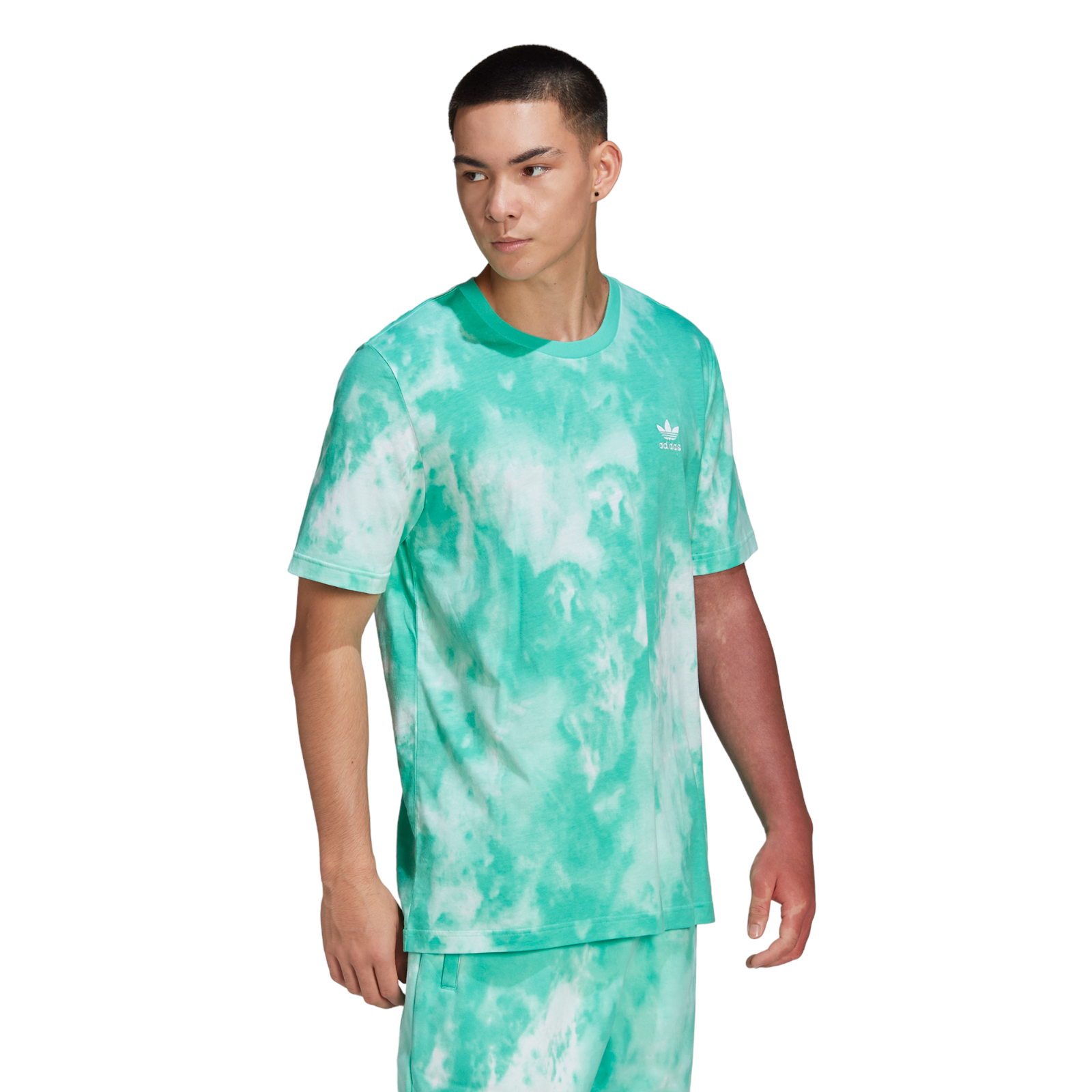 adidas Originals Adicolor Trefoil Tie Dyed T-Shirt - Green - ViaductClothing - -