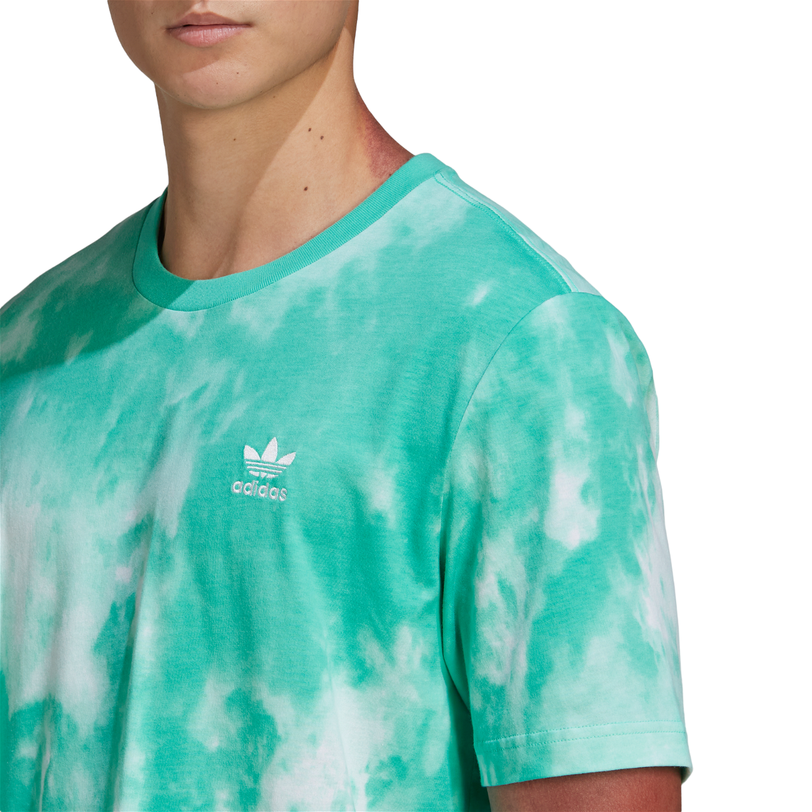 adidas Originals Adicolor Trefoil Tie Dyed T-Shirt - Green - ViaductClothing - -