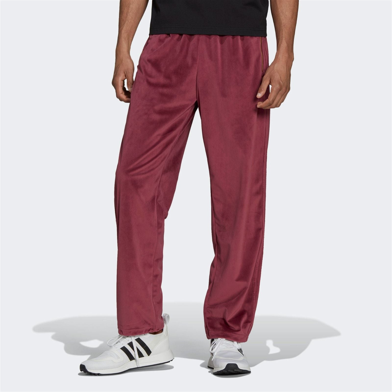 adidas Originals Adicolor Velour Firebird Track Pants - Victory Crimson - ViaductClothing - -