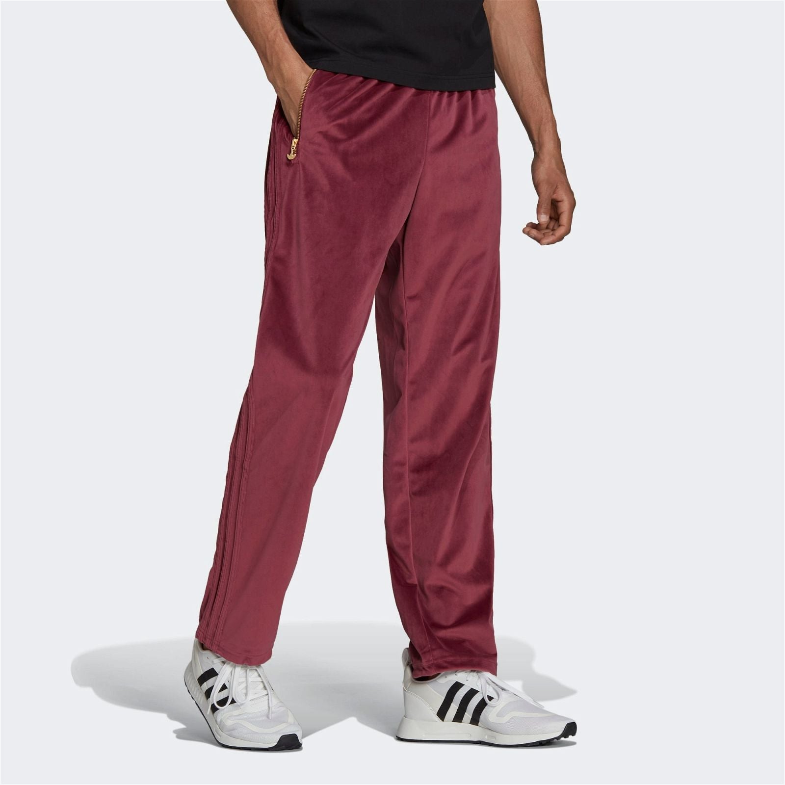 adidas Originals Adicolor Velour Firebird Track Pants - Victory Crimson - ViaductClothing - -