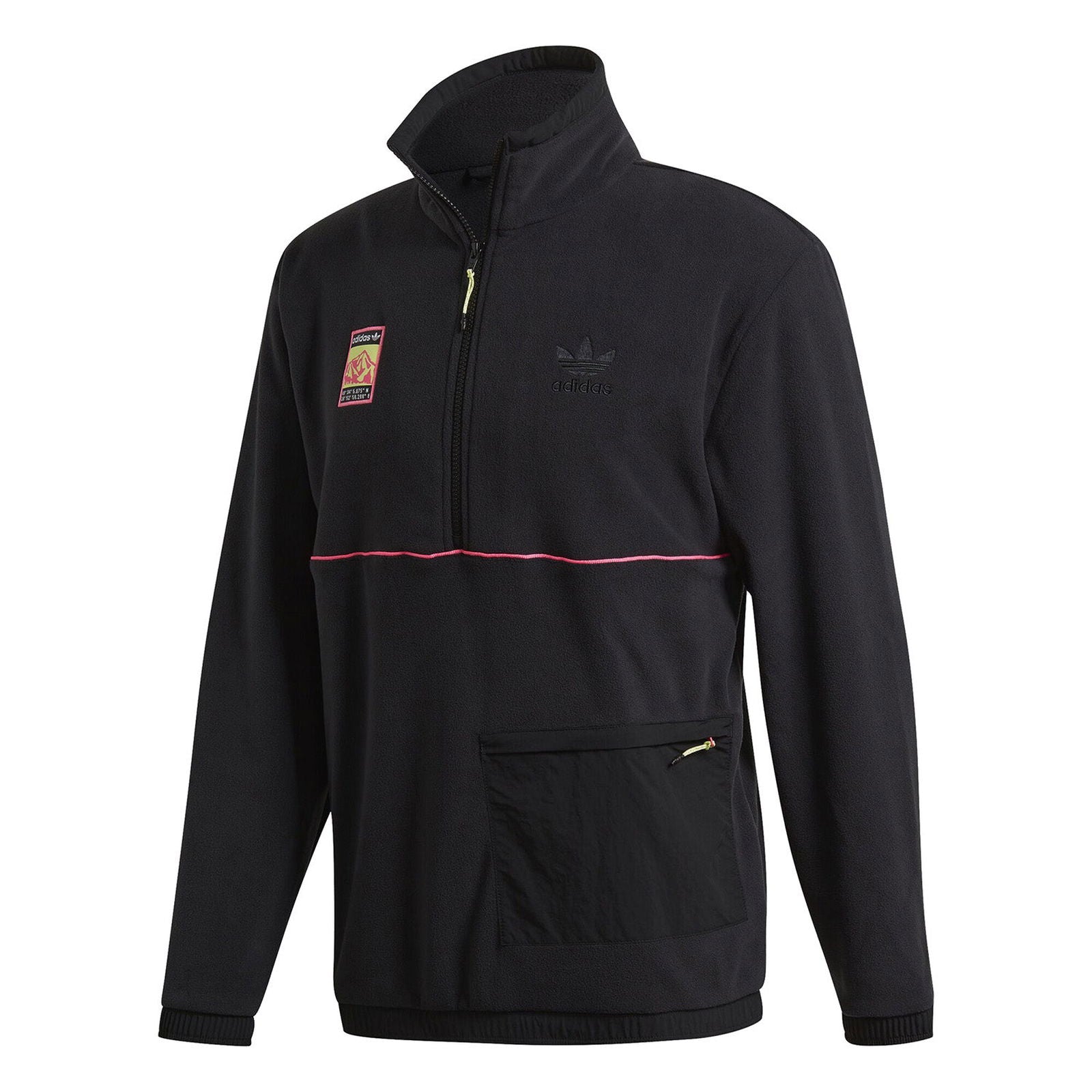 adidas Originals Adiplore Polar Fleece Top - Black - ViaductClothing - -