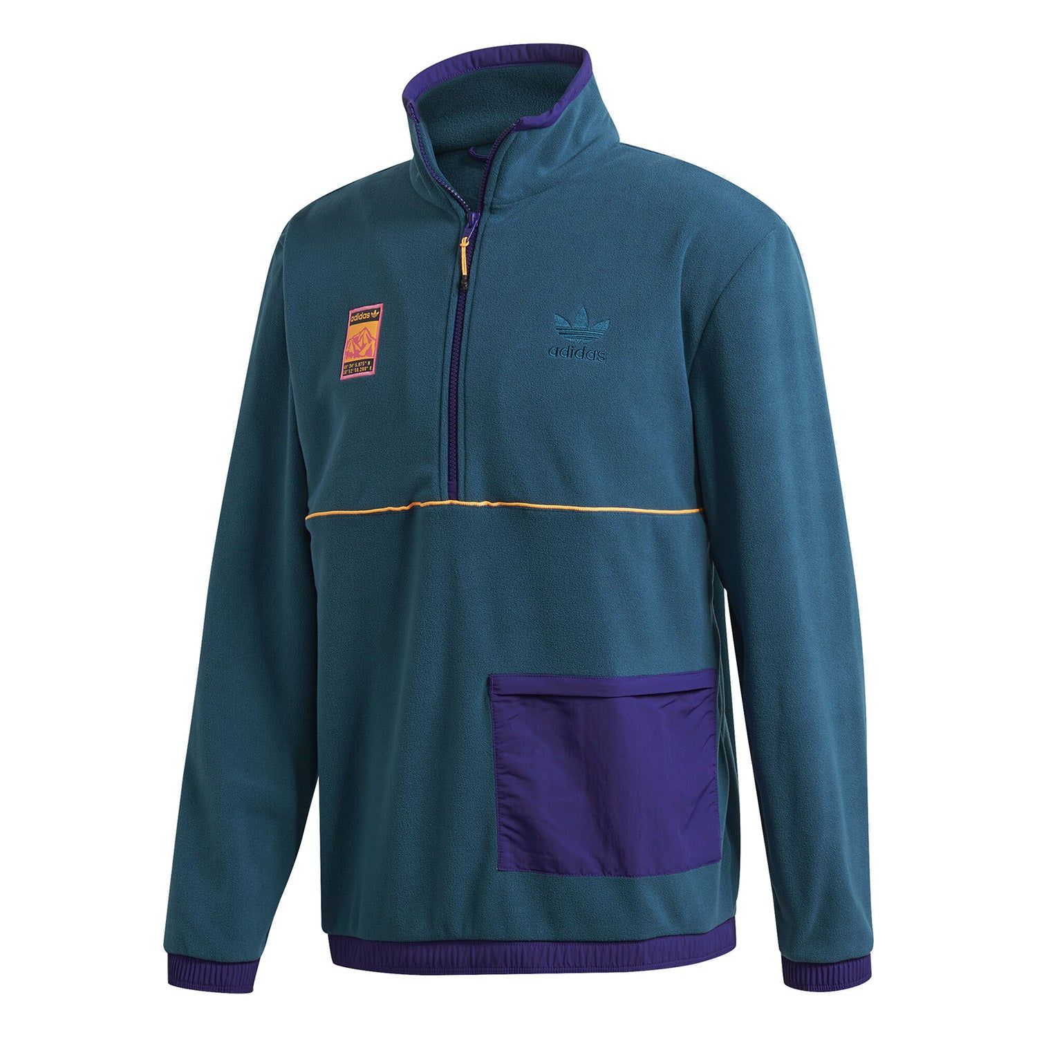 adidas Originals Adiplore Polar Fleece Top - Green - ViaductClothing - -
