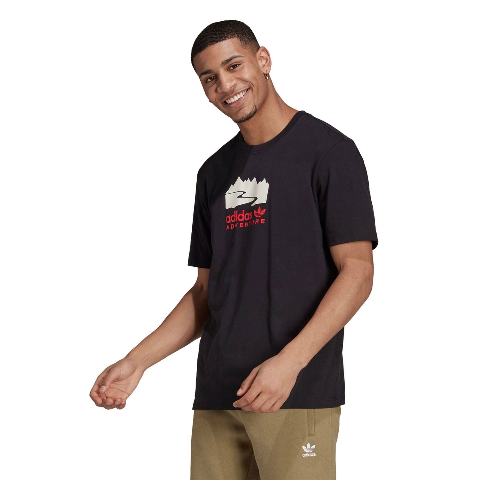 adidas Originals Adventure ADV Logo Tee - Black - ViaductClothing - -