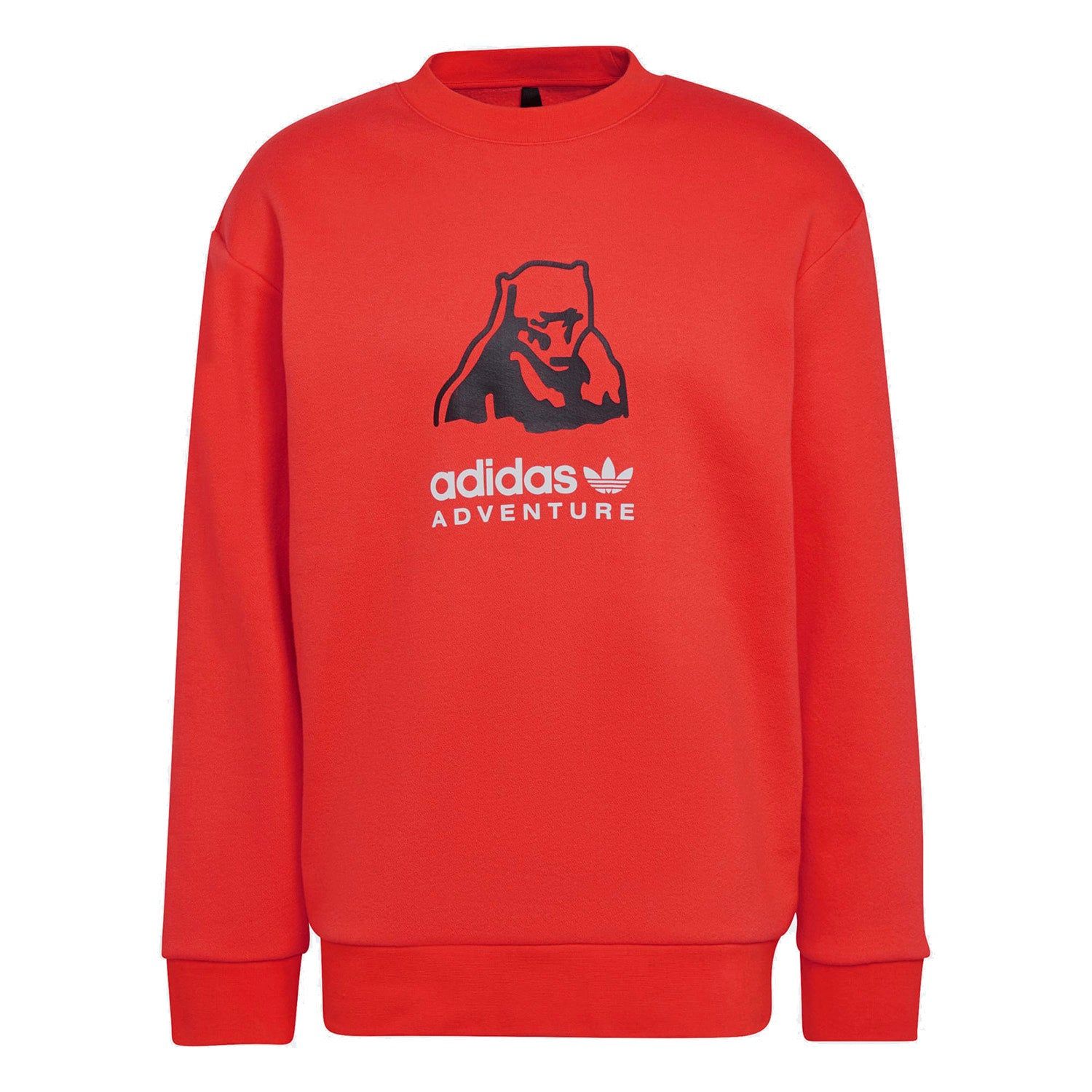 adidas Originals Adventure ADV Polar Big Logo Crew Sweatshirt - Red - ViaductClothing - -