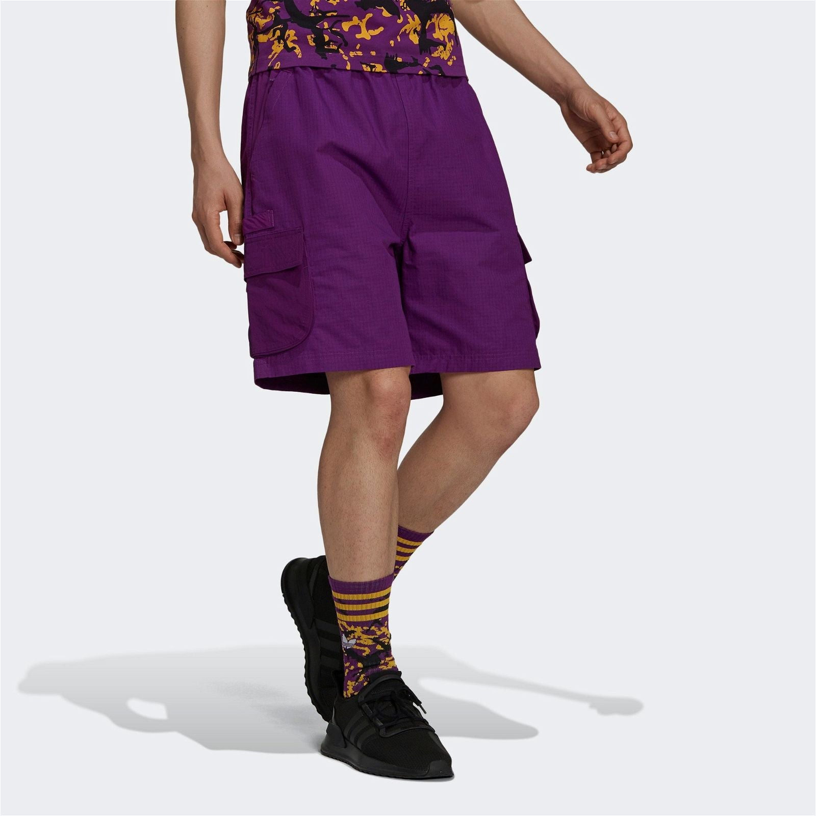 adidas Originals Adventure ADV Ripstop Cargo Shorts - Purple - ViaductClothing - -