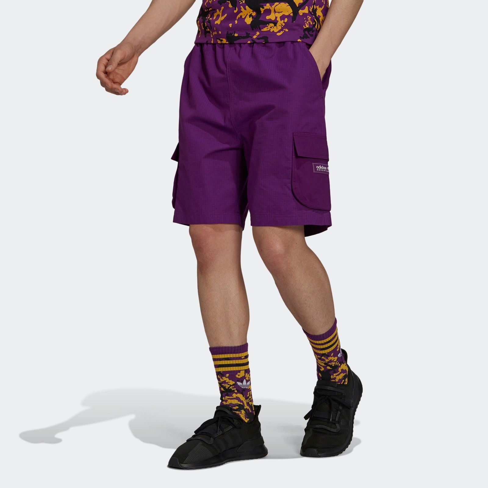 adidas Originals Adventure ADV Ripstop Cargo Shorts - Purple - ViaductClothing - -