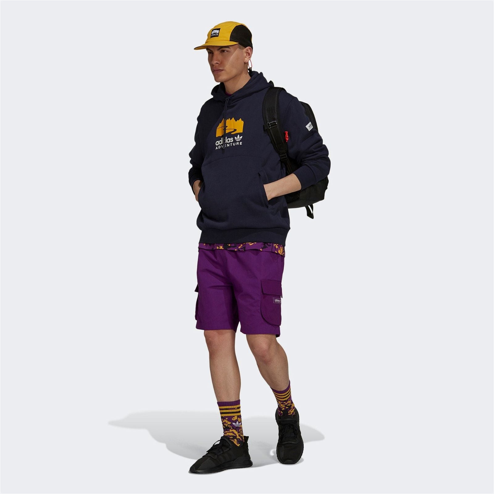 adidas Originals Adventure ADV Ripstop Cargo Shorts - Purple - ViaductClothing - -