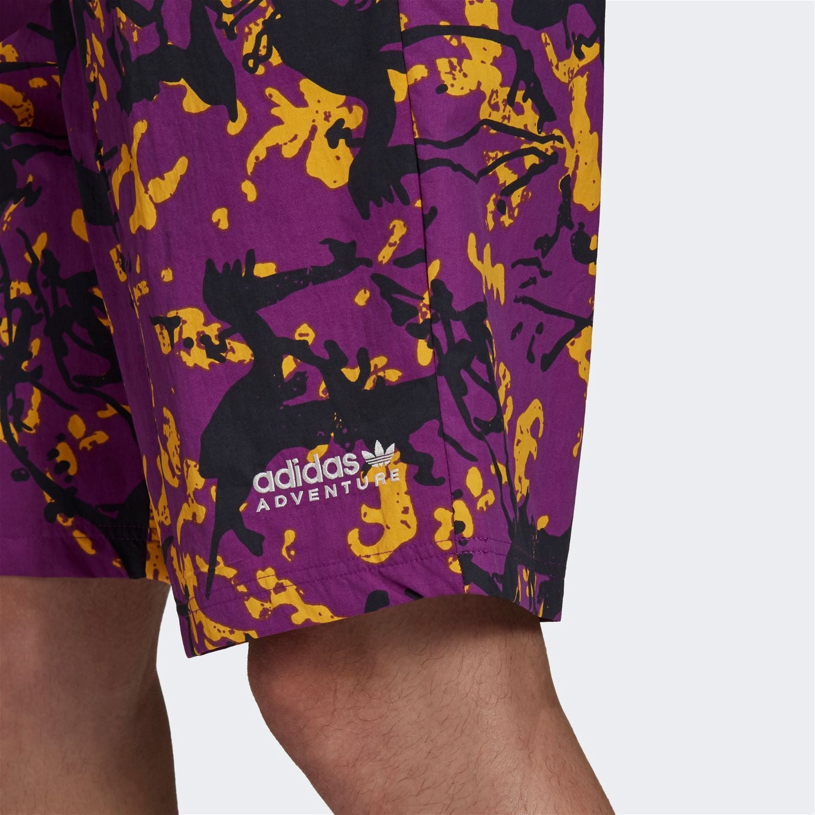 adidas Originals Adventure Archive Printed Woven Shorts - Purple - ViaductClothing - -