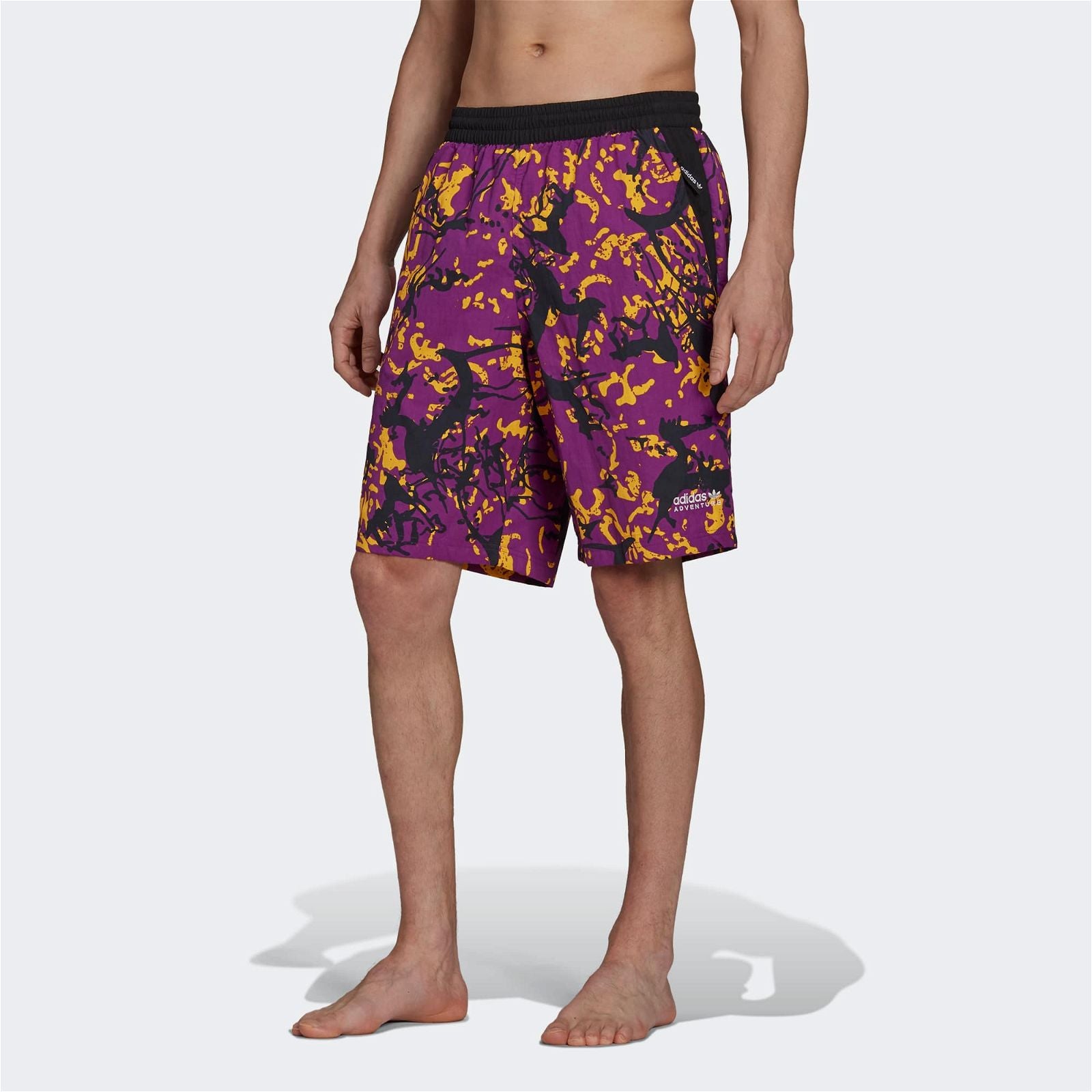 adidas Originals Adventure Archive Printed Woven Shorts - Purple - ViaductClothing - -