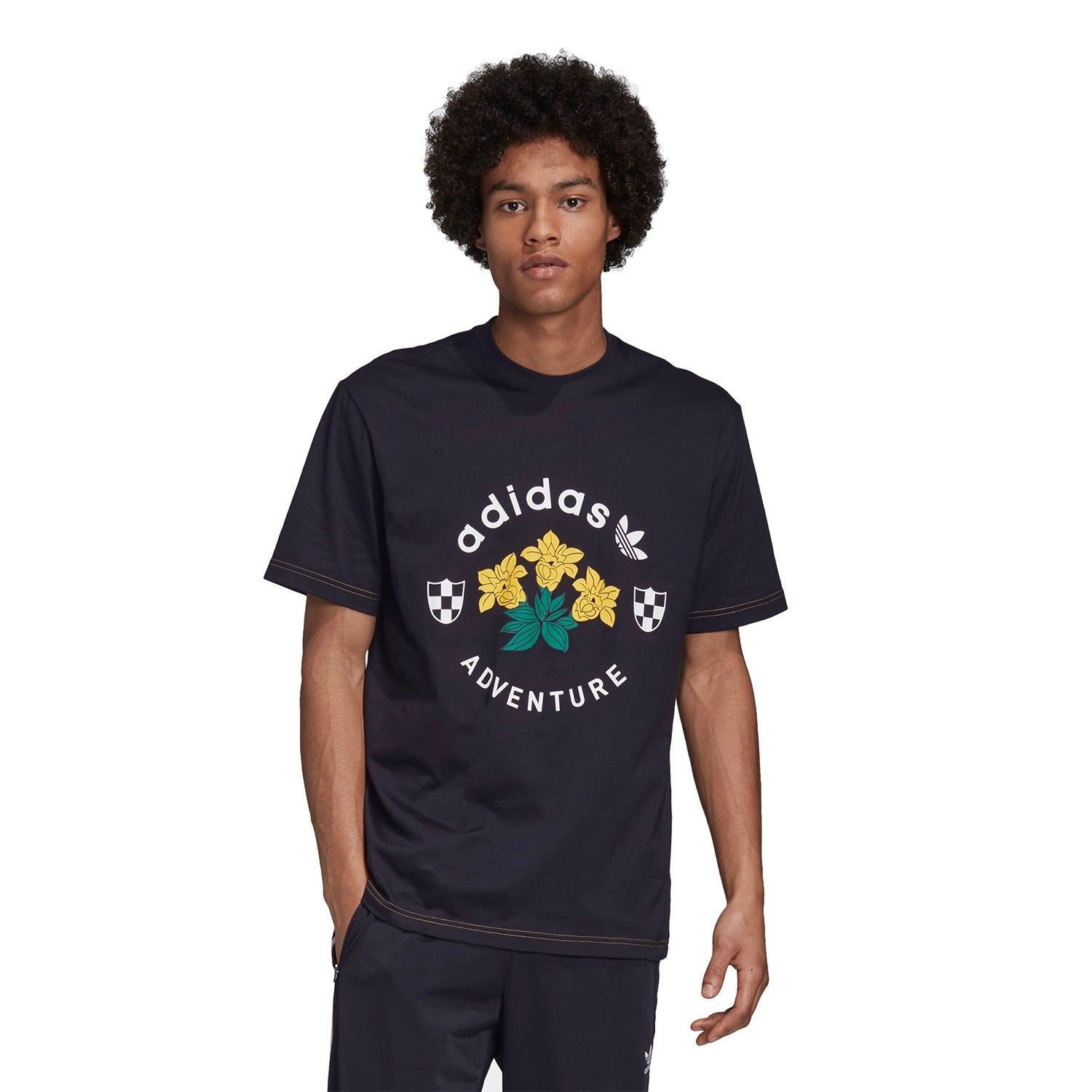 adidas Originals Adventure Graphic Tee - Black - ViaductClothing - -