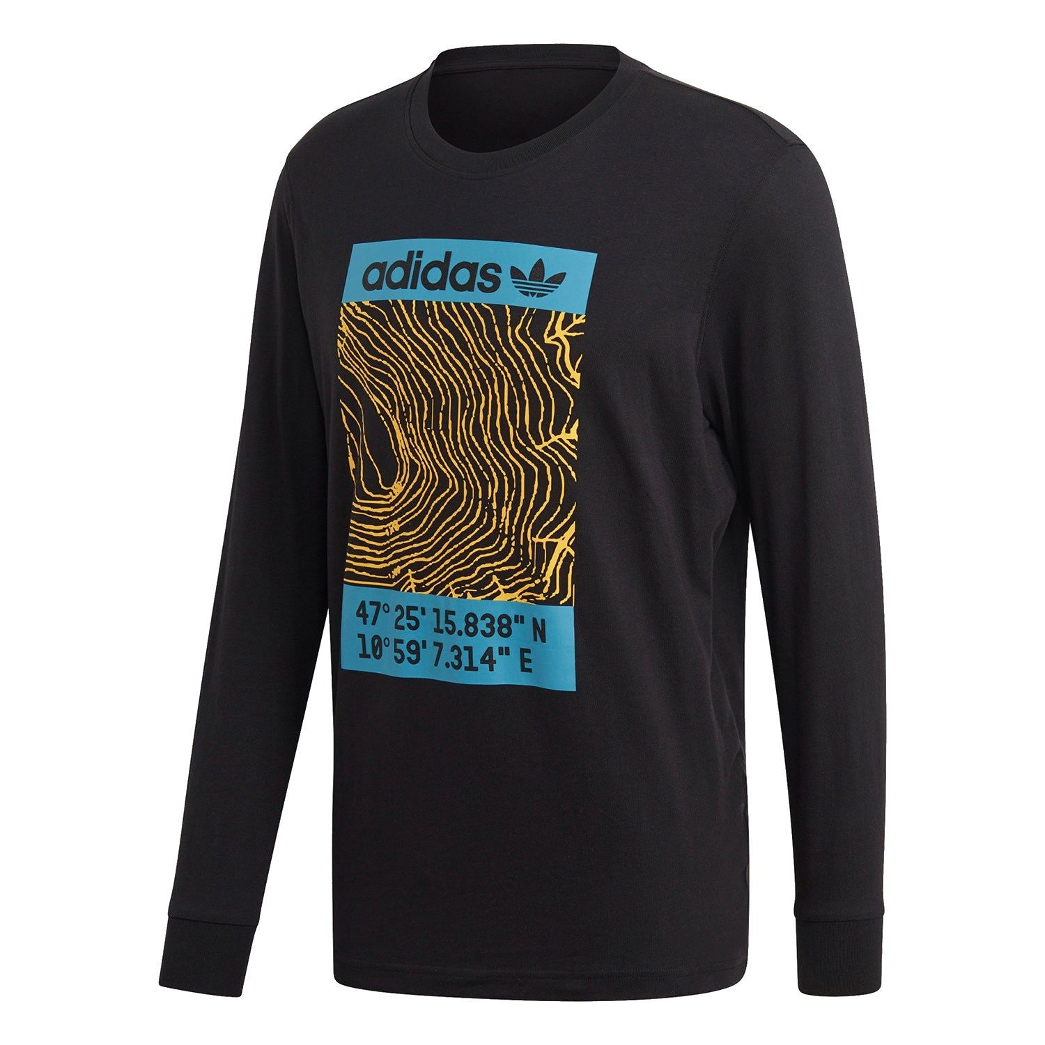 adidas Originals Adventure Long Sleeve T Shirt - Black - ViaductClothing - -
