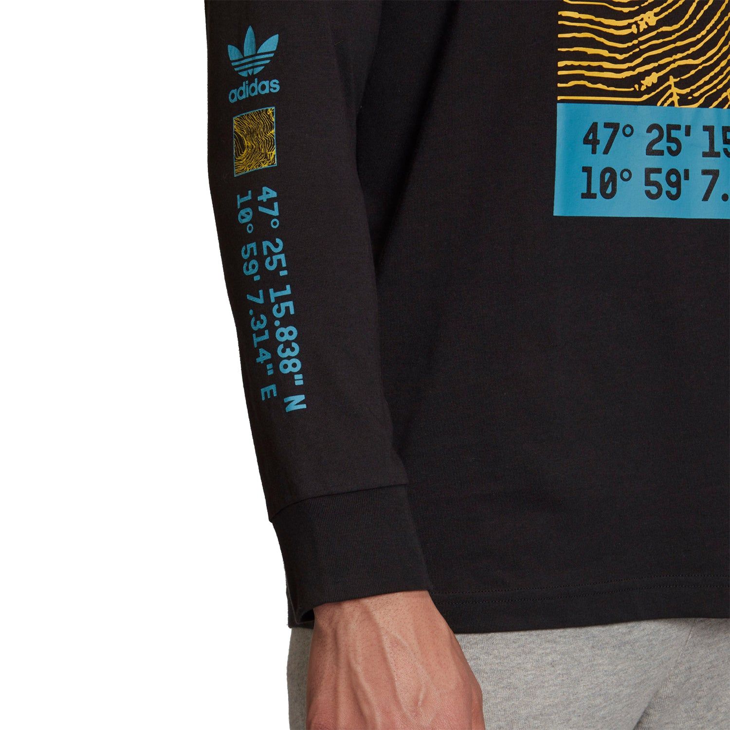 adidas Originals Adventure Long Sleeve T Shirt - Black - ViaductClothing - -
