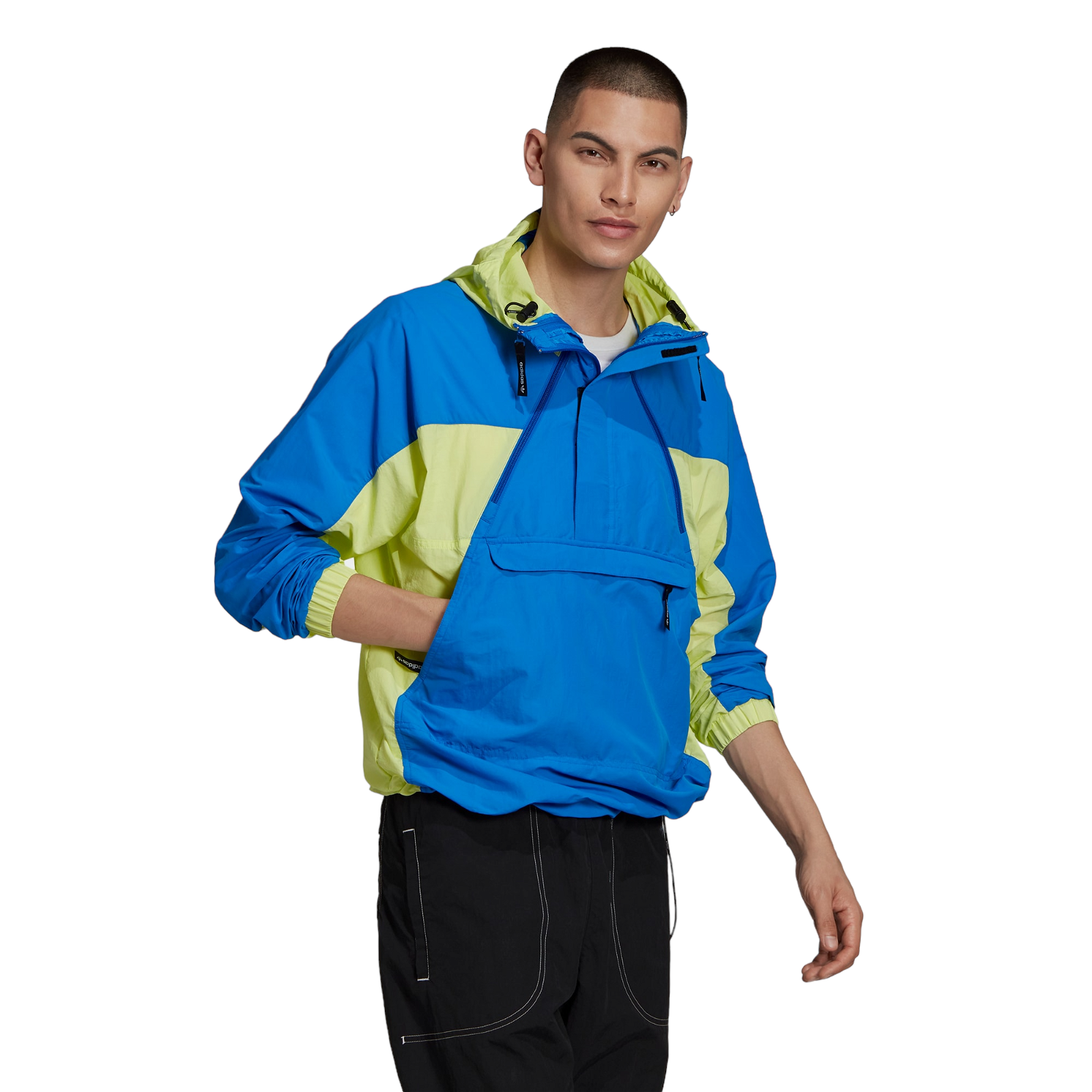 adidas Originals Adventure Mishmash Blocked Shell Jacket - Blue Yellow - ViaductClothing - -