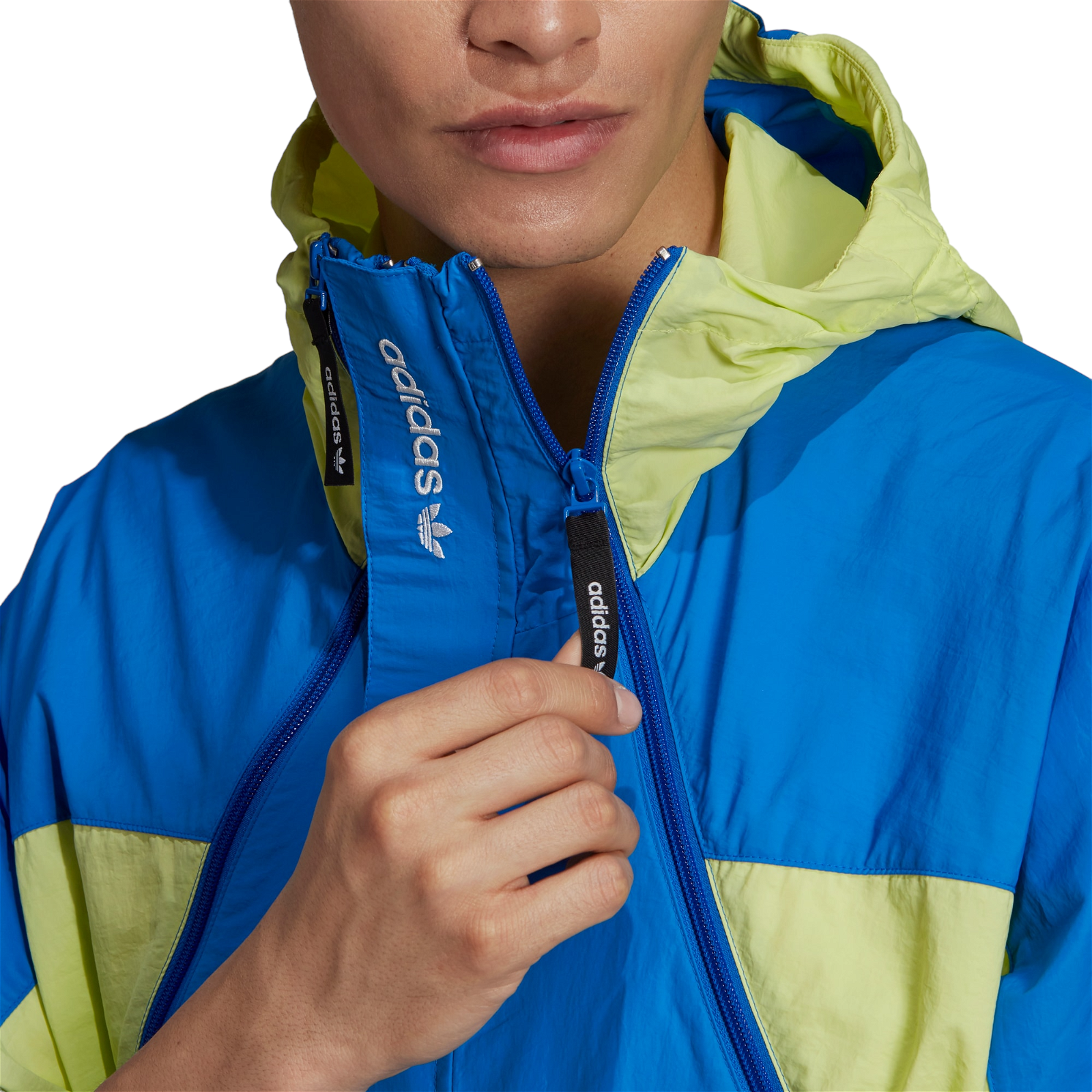 adidas Originals Adventure Mishmash Blocked Shell Jacket - Blue Yellow - ViaductClothing - -
