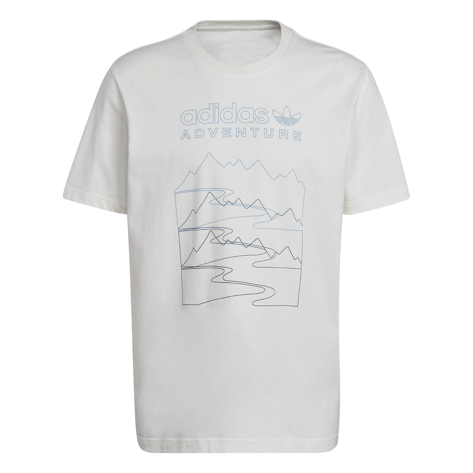 adidas Originals Adventure Mountain Front T-Shirt - Off White - ViaductClothing - -
