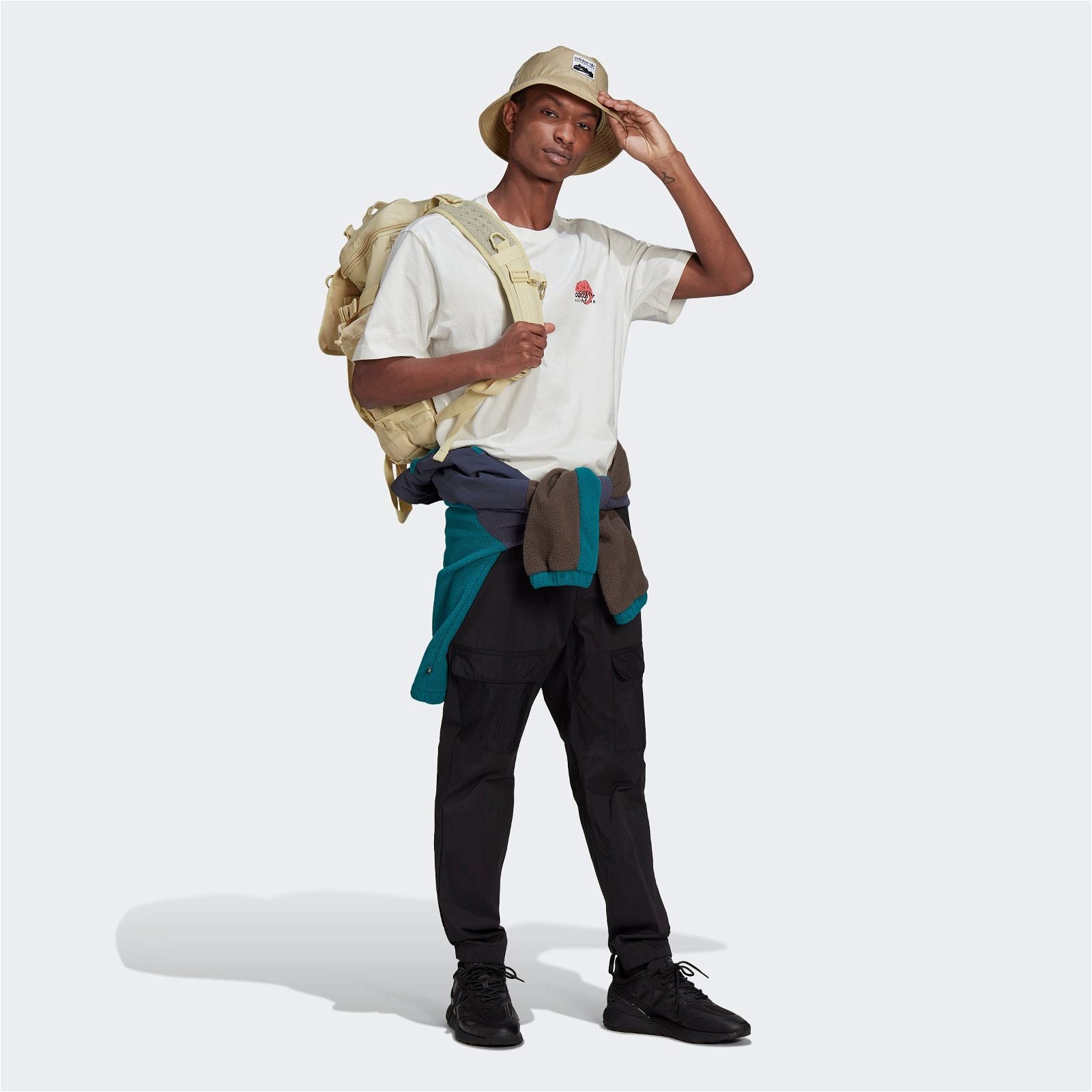 adidas Originals Adventure Packalot Tee - White - ViaductClothing - -