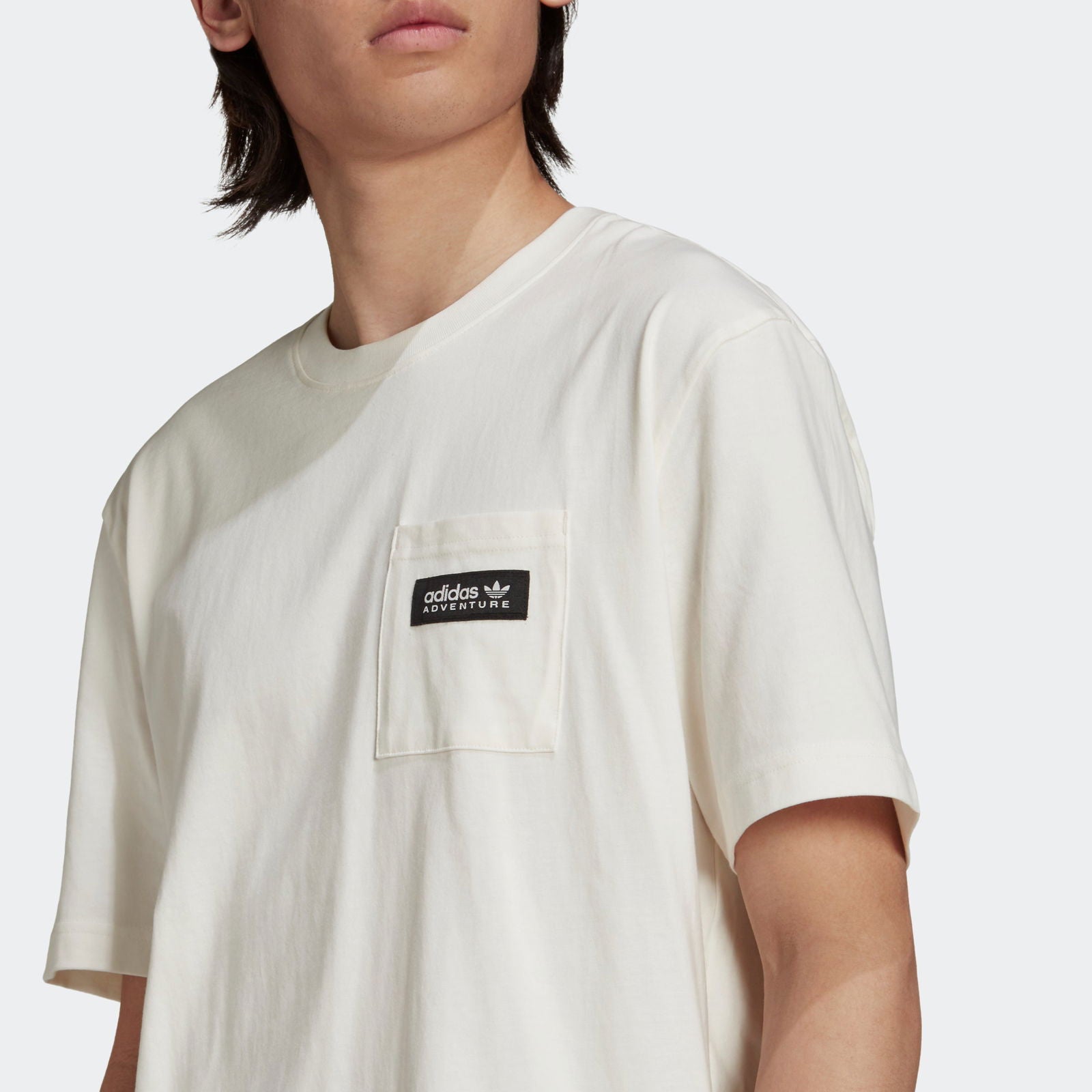adidas Originals Adventure Pocket Tee - Cloud White - ViaductClothing - -