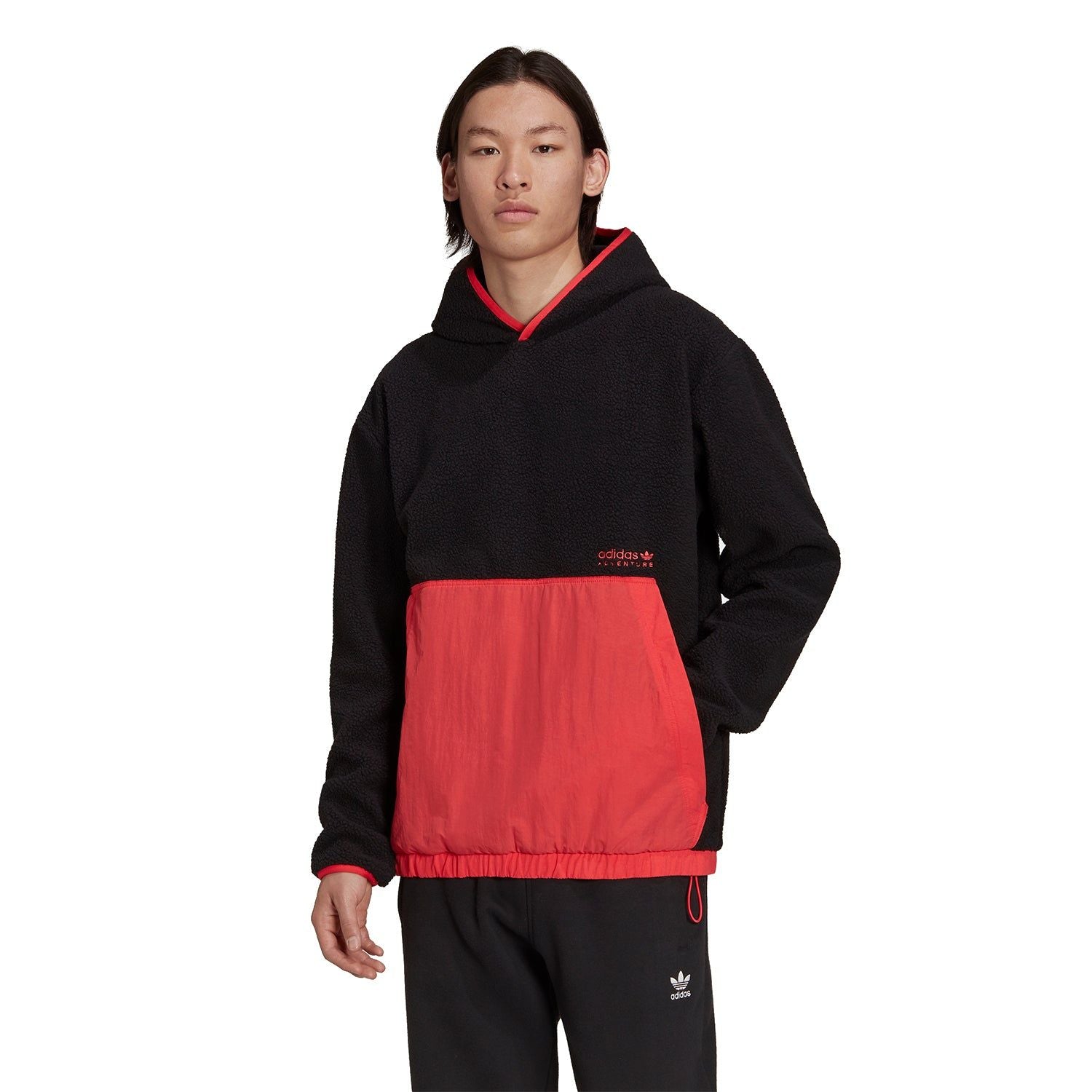 Fleece Jacket Adidas Originals Polar Fleece Hoodie In Black Adidas