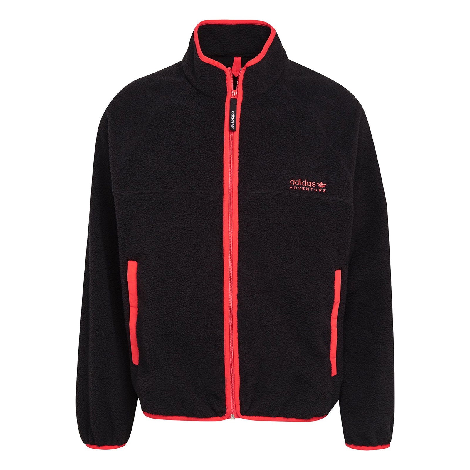 adidas Originals Adventure Polar Fleece Zip-Through Track Jacket - Black - ViaductClothing - -