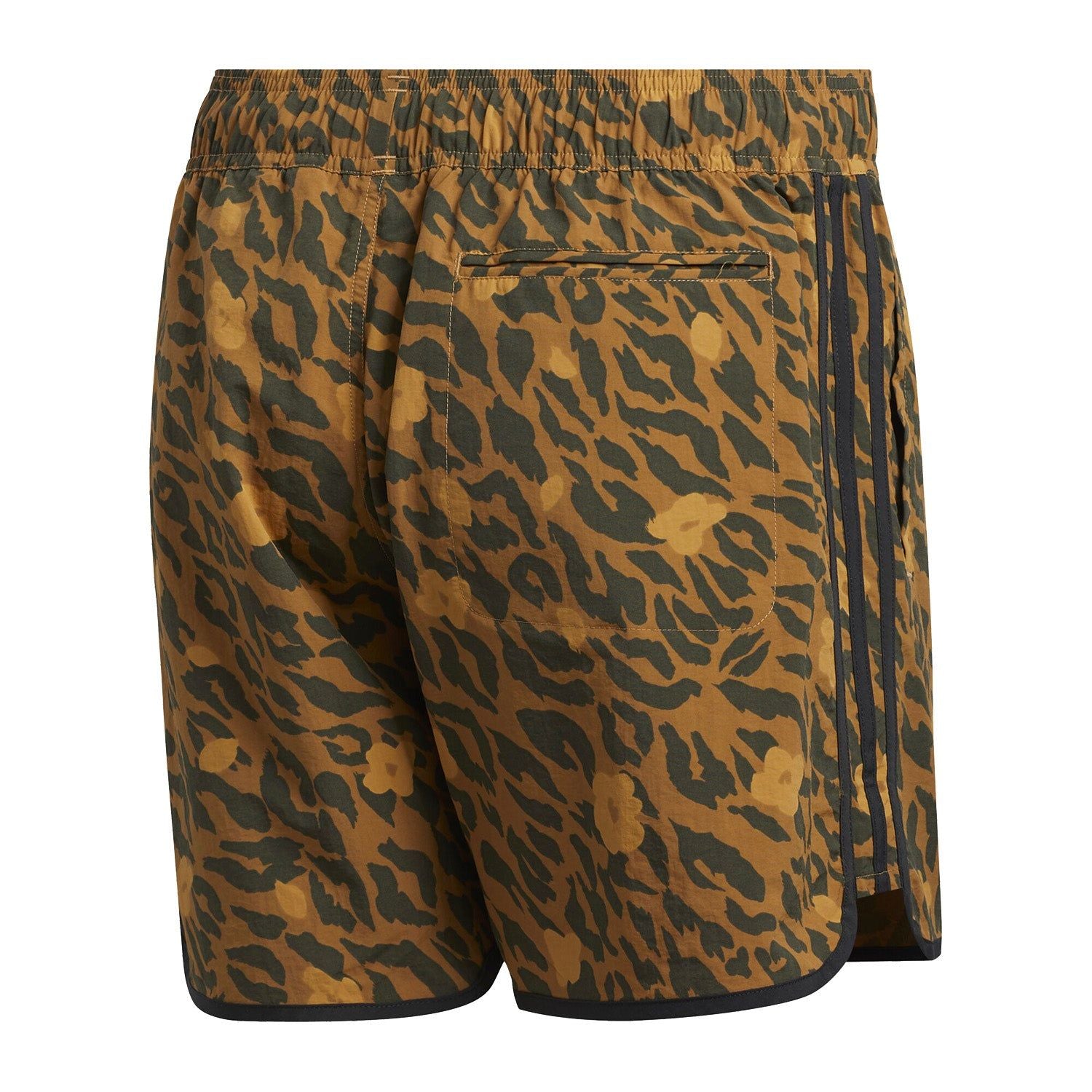 adidas Originals Allover Print Scallop Shorts - Brown - ViaductClothing - -