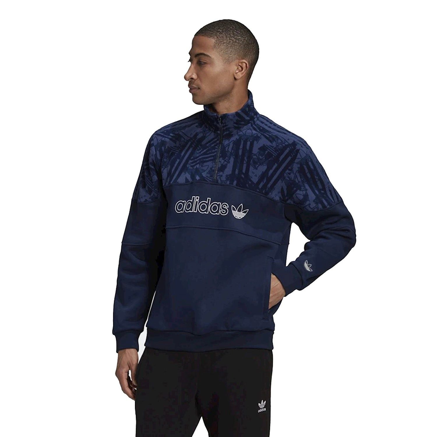 adidas Originals BX-20 Quarter-Zip Track Top - Navy - ViaductClothing - -
