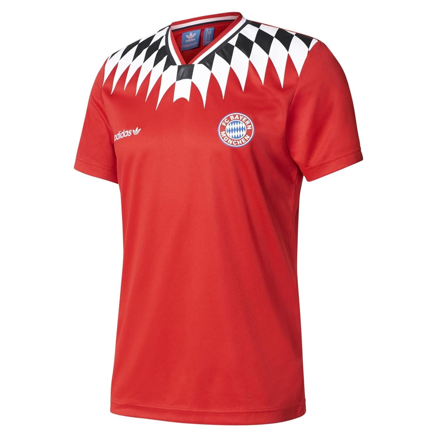 adidas Originals Bayern Munich Retro Jersey - Red - ViaductClothing - -
