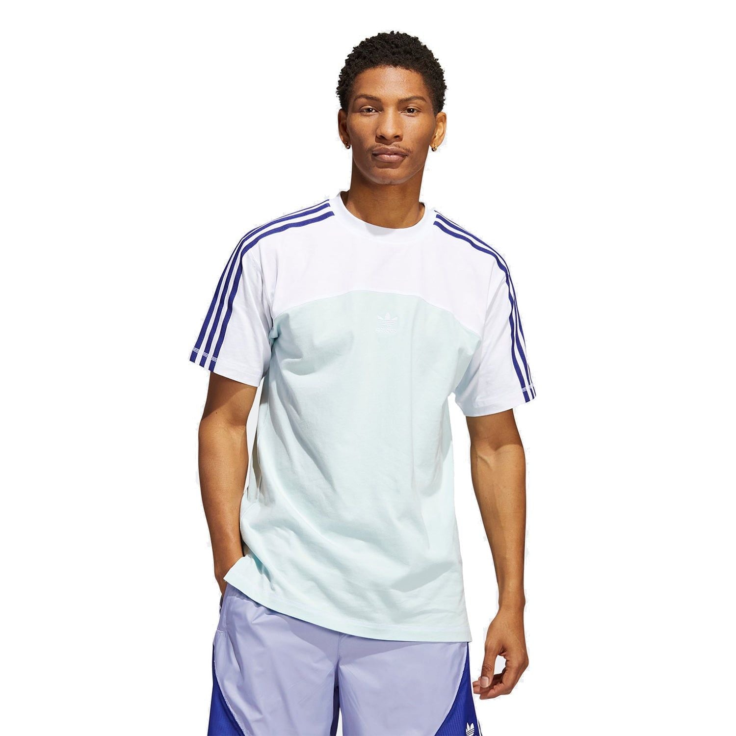 adidas Originals Blocked 3-Stripes T-Shirt - Halo Mint - ViaductClothing - -