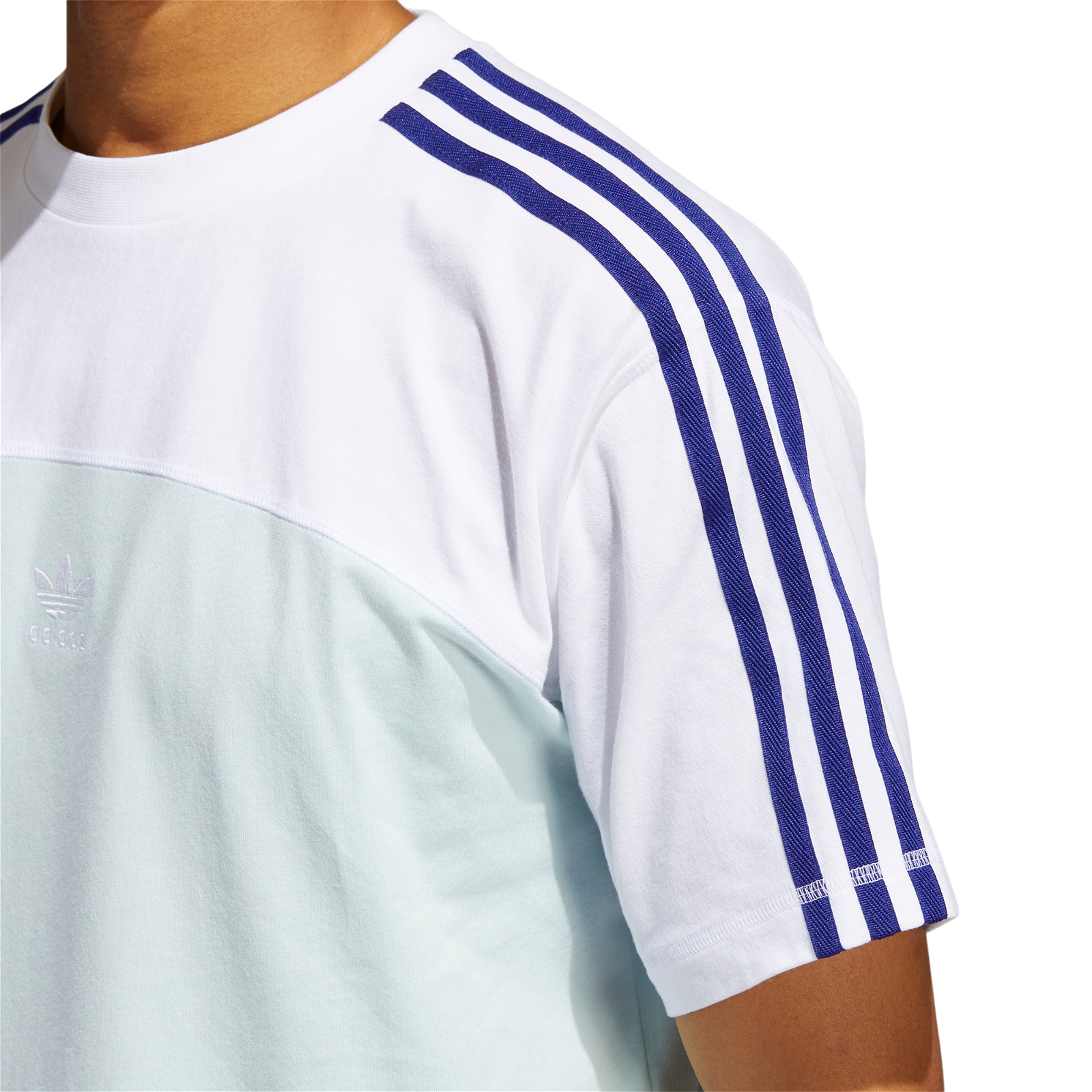 adidas Originals Blocked 3-Stripes T-Shirt - Halo Mint - ViaductClothing - -