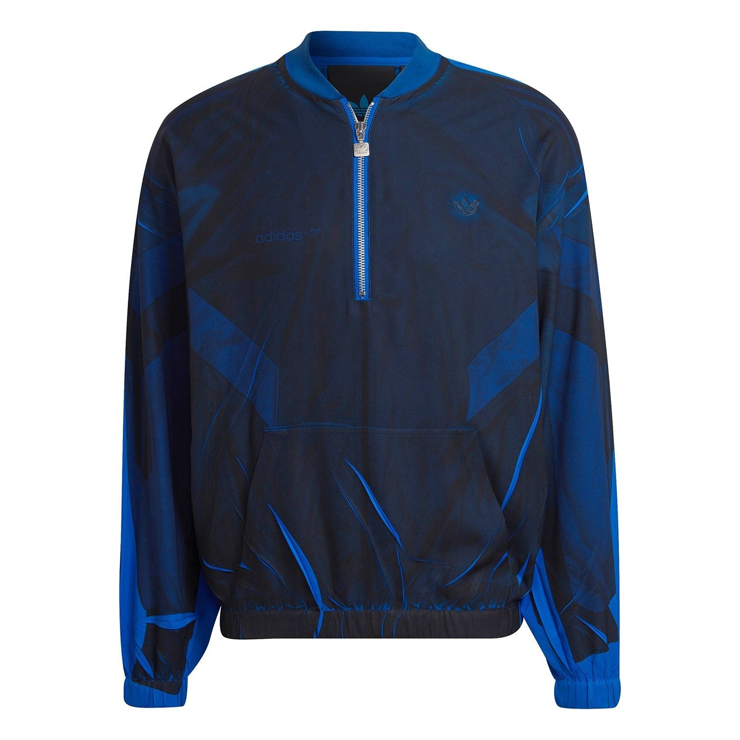adidas Originals Blue Version Half-Zip Soccer Silk Track Top - Navy - ViaductClothing - -