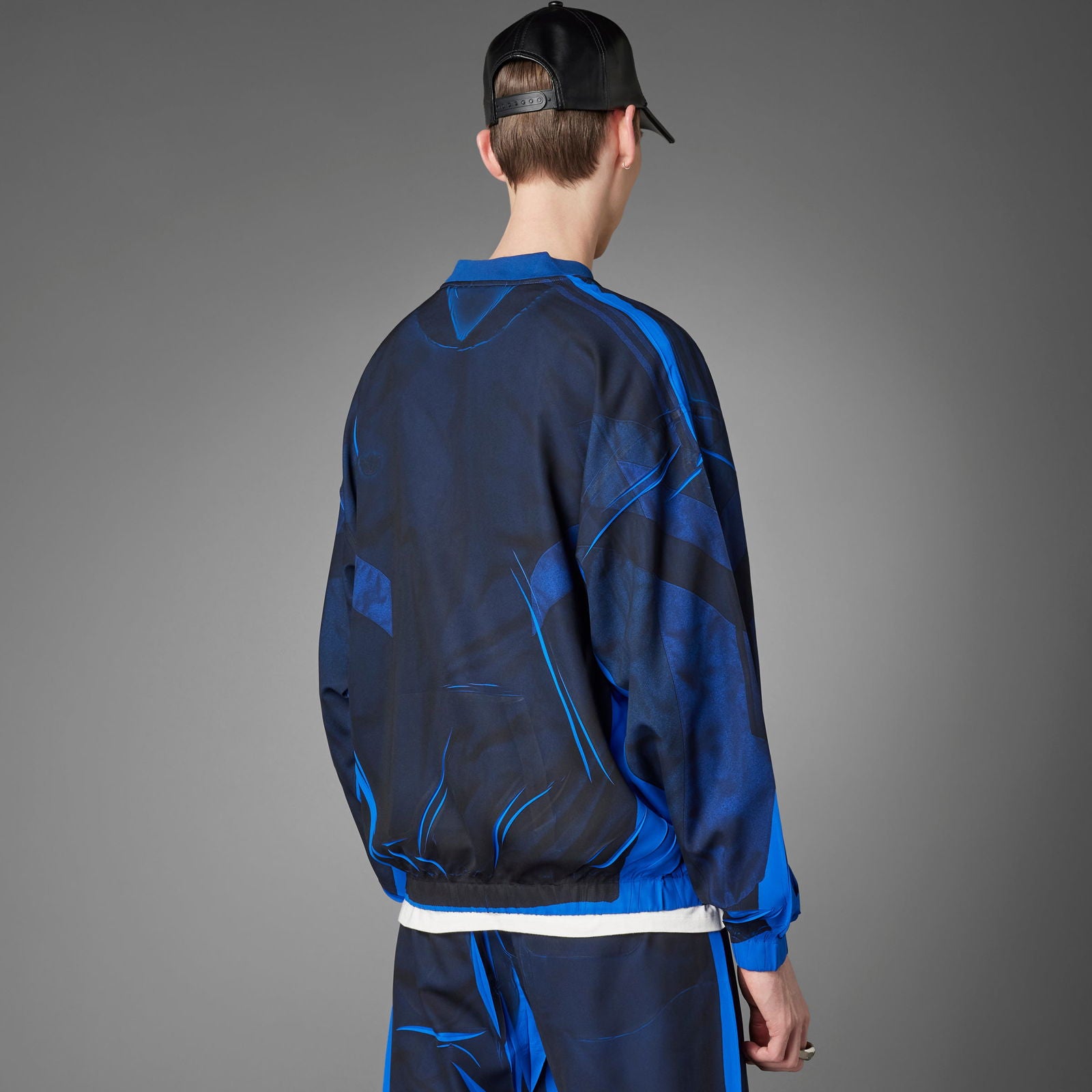 adidas Originals Blue Version Half-Zip Soccer Silk Track Top - Navy - ViaductClothing - -