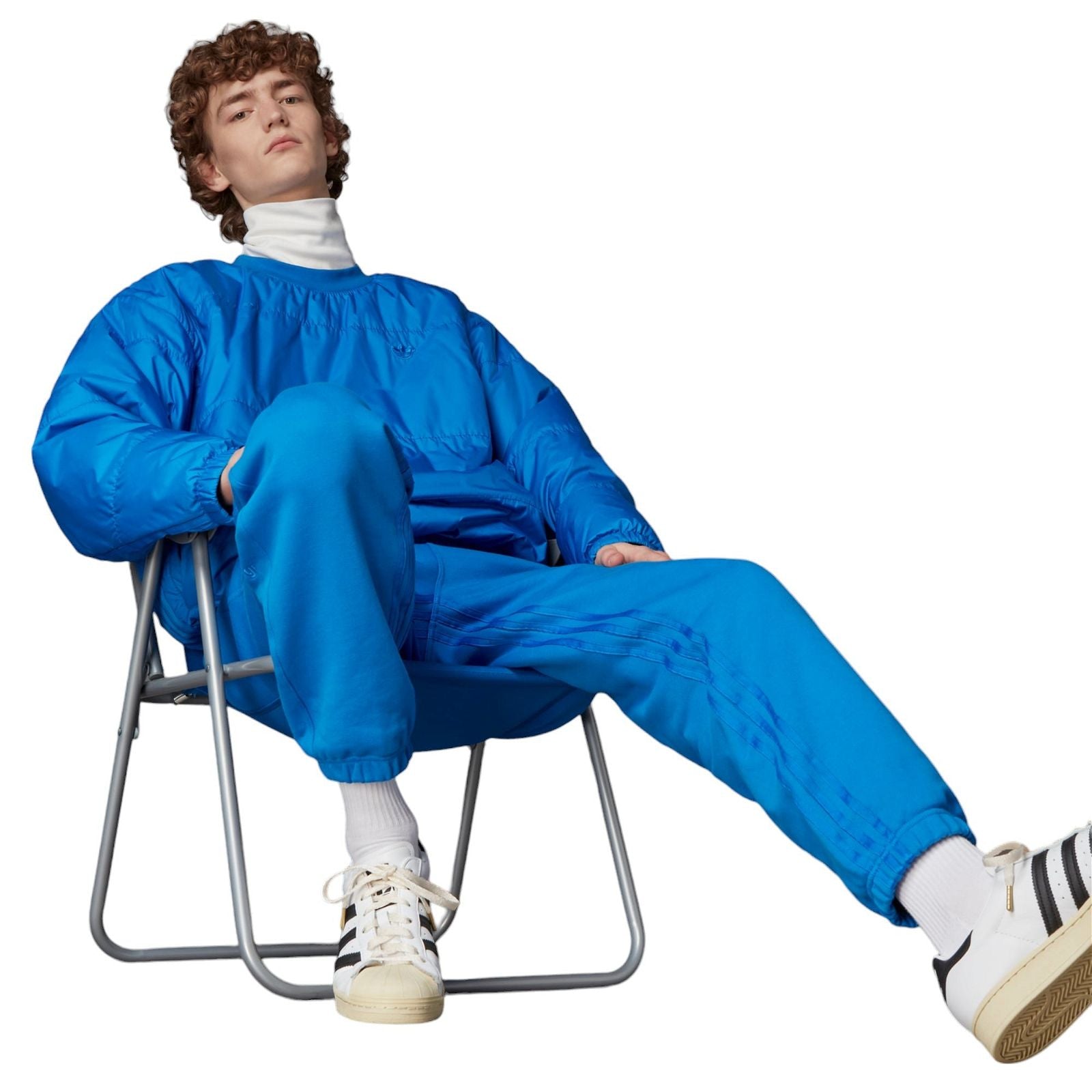 adidas Originals Blue Version Padded Crew Neck - Blue - ViaductClothing -  -