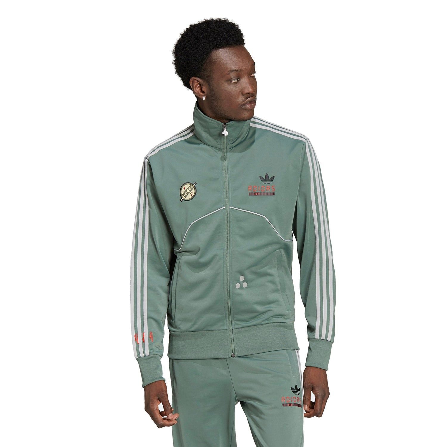 adidas Originals Boba Fett Star Wars Firebird Track Jacket - Trace Green - ViaductClothing - -