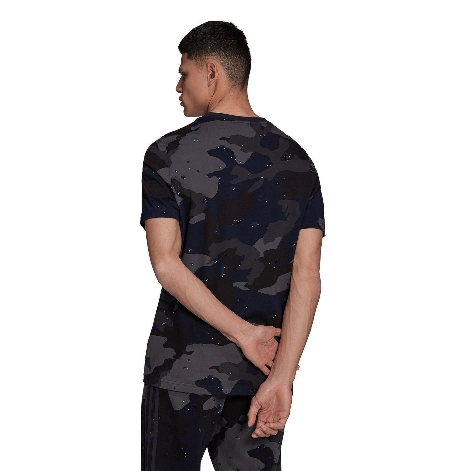 adidas Originals Camo Allover Print Tee - Navy - ViaductClothing - -