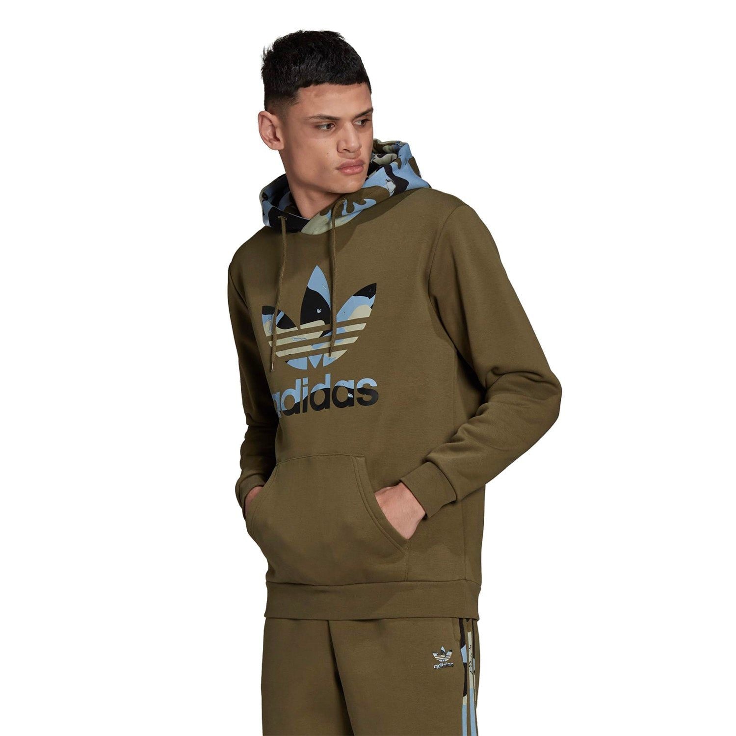 adidas Originals Camo Graphic Hoodie - Focus Olive - ViaductClothing - -
