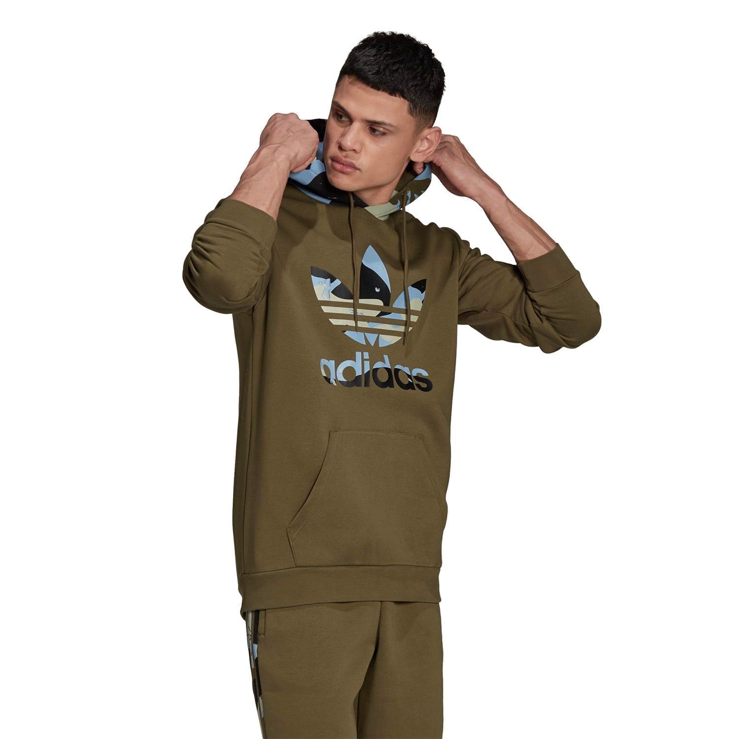 adidas Originals Camo Graphic Hoodie - Focus Olive - ViaductClothing - -