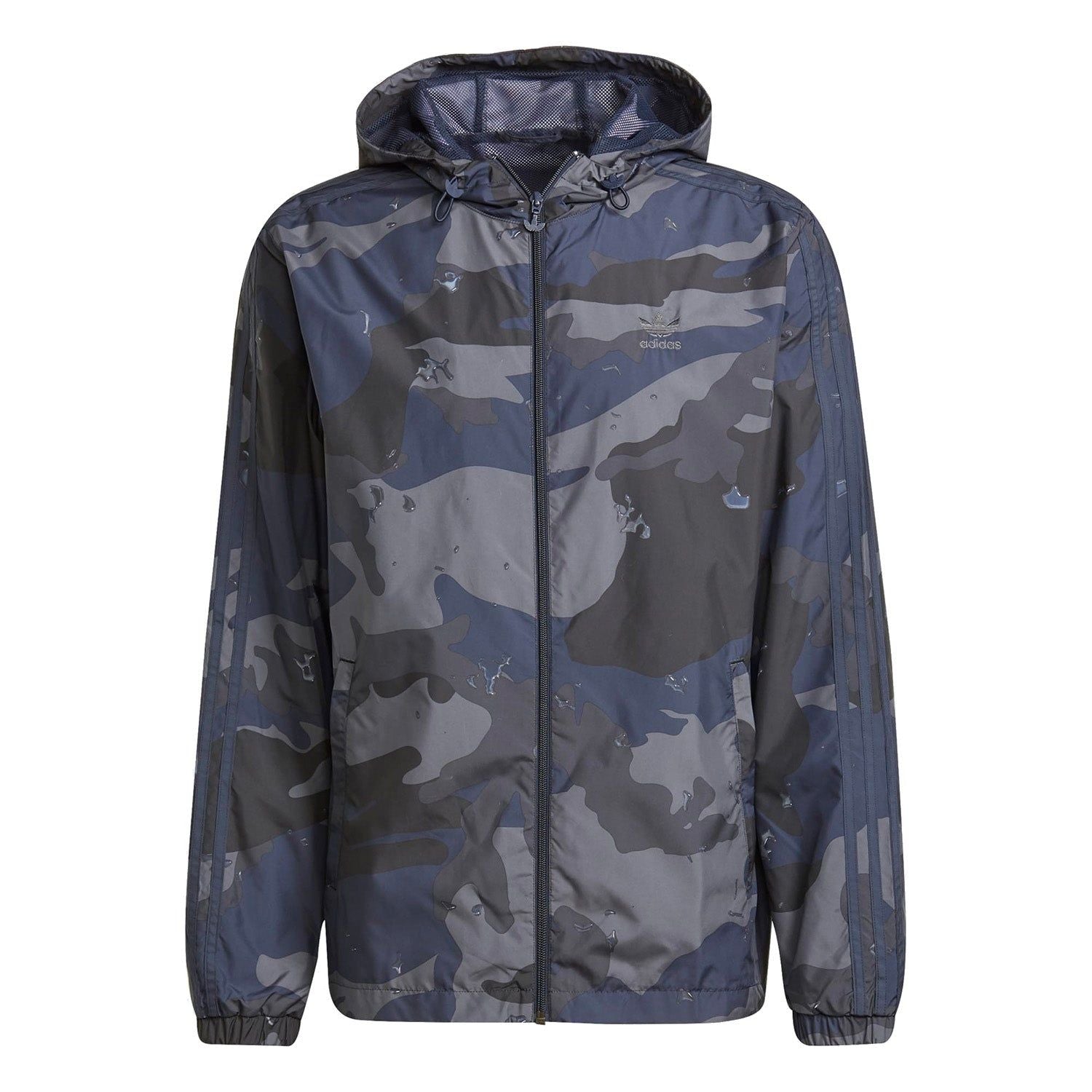 adidas Originals Camo Graphic Windbreaker Jacket - Night Navy - ViaductClothing - -