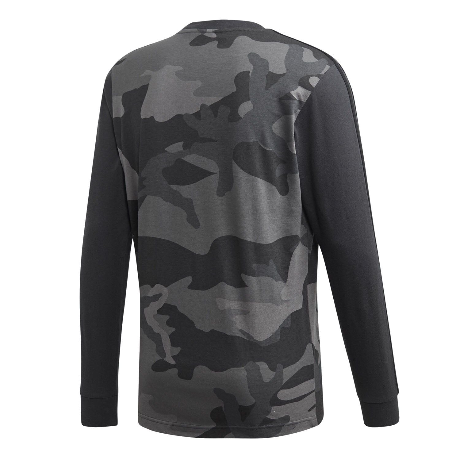 adidas Originals Camo Long Sleeved T Shirt - Black - ViaductClothing - -