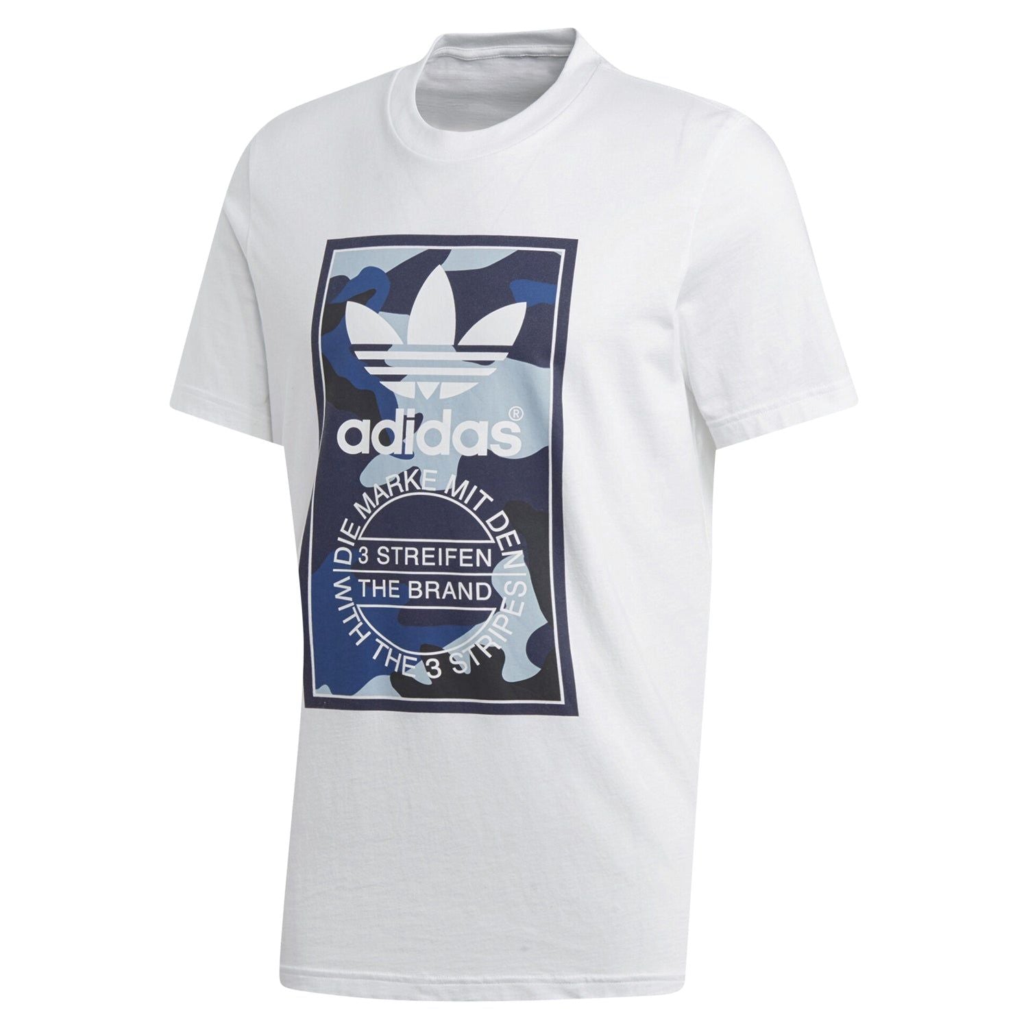 adidas Originals Camo Tongue Label Tee - White - ViaductClothing - -