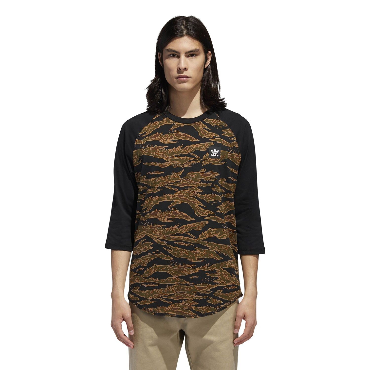 adidas Originals Camouflage Raglan Tee - Camo - ViaductClothing - -