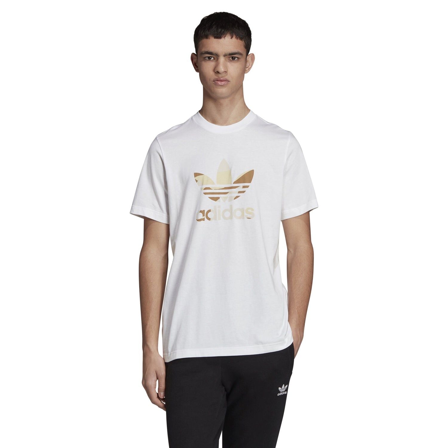 adidas Originals Camouflage Trefoil T-Shirt - White - ViaductClothing - -
