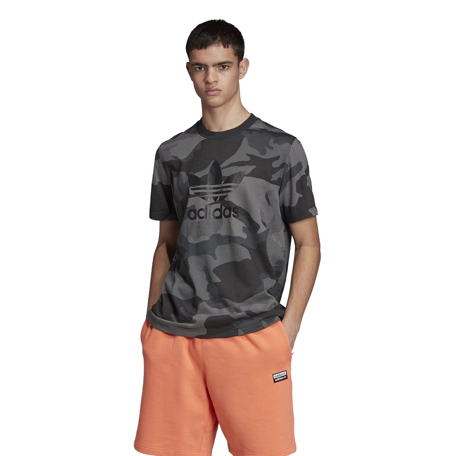 adidas Originals Camouflage Trefoil Tee - Black - ViaductClothing - -
