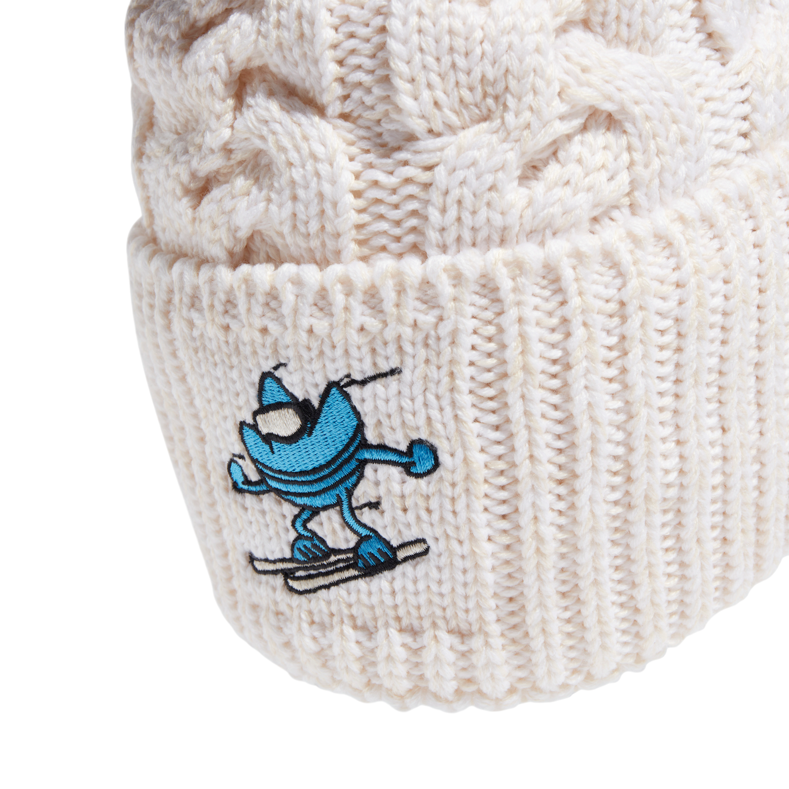 adidas Originals Cartoon Trefoil Beanie - Beige - ViaductClothing - -