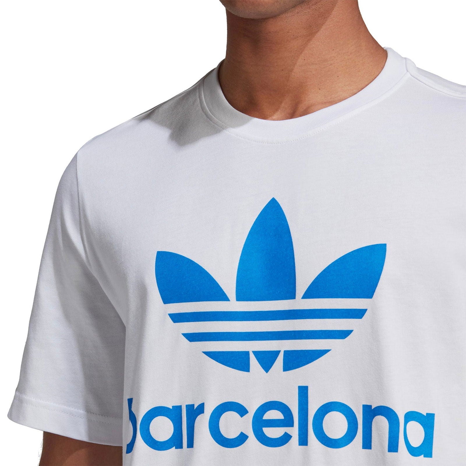 adidas Originals City Trefoil Barcelona T-Shirt - White - ViaductClothing - -